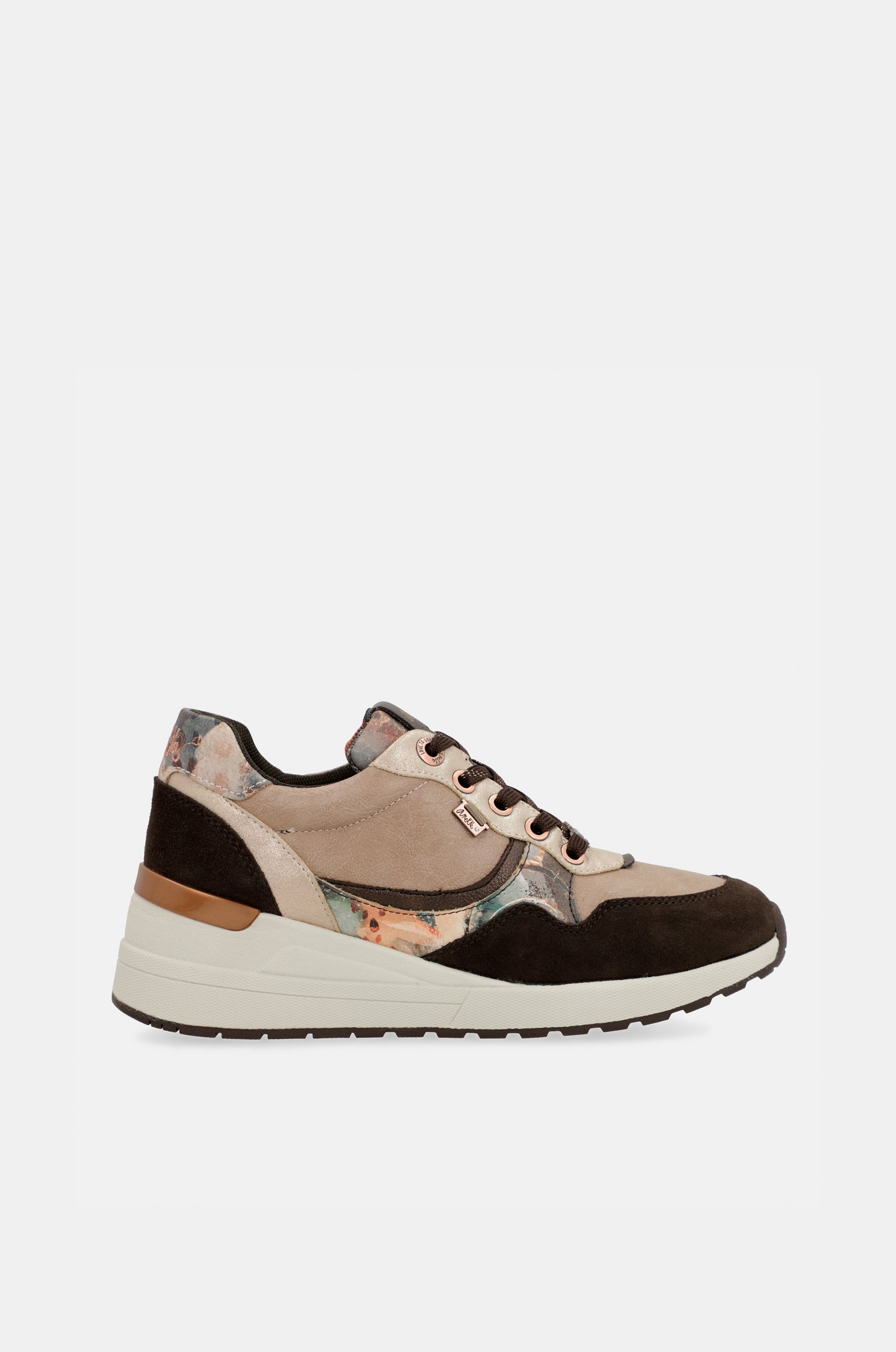 Sneakers sportive Padded marroni con zeppa