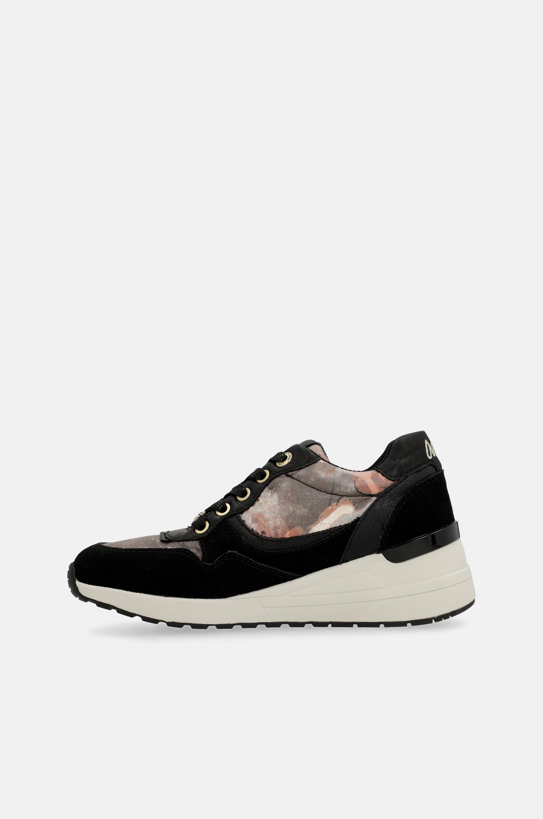 Sneakers sportive Padded nere con zeppa