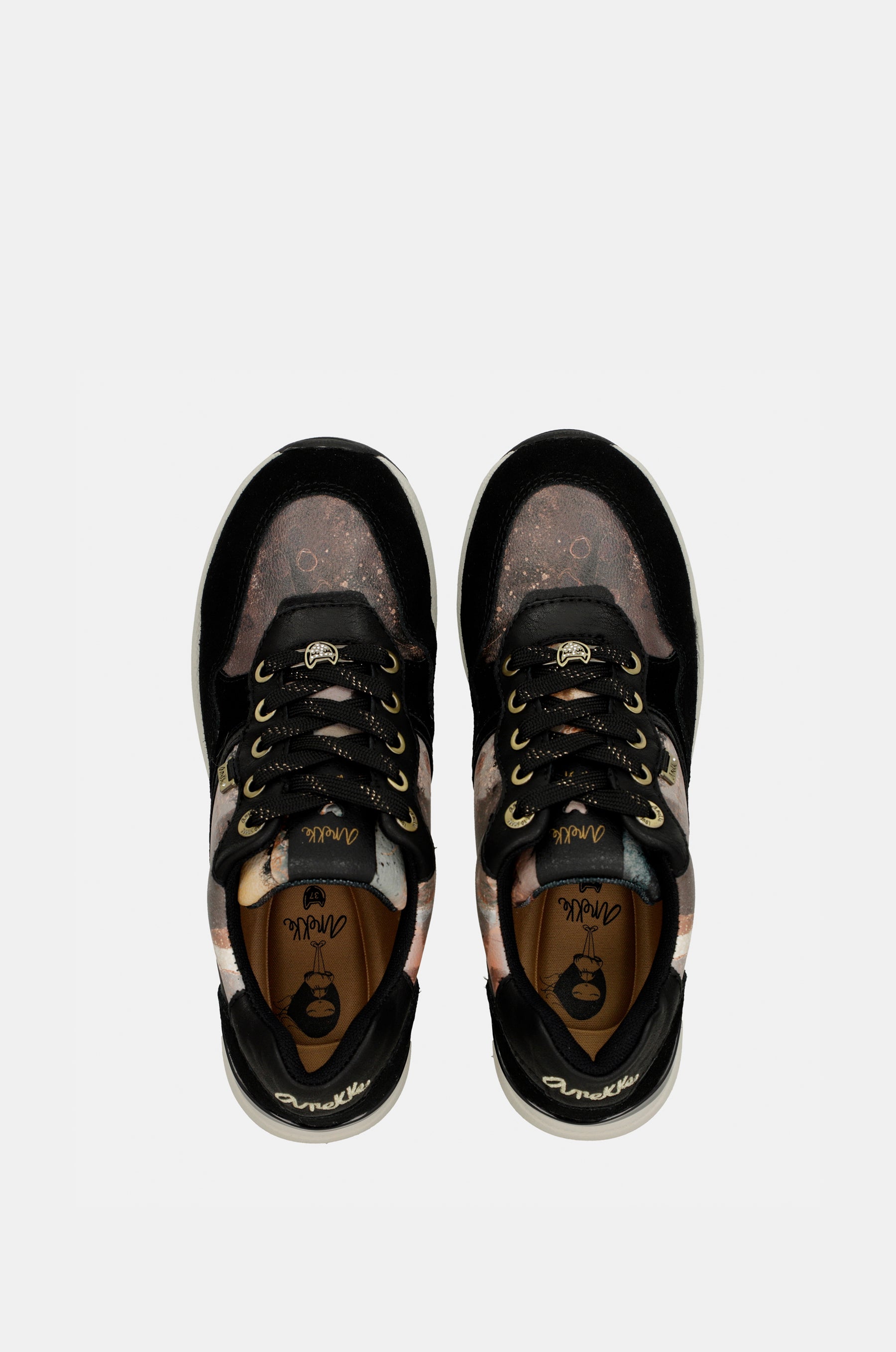 Sneakers sportive Padded nere con zeppa