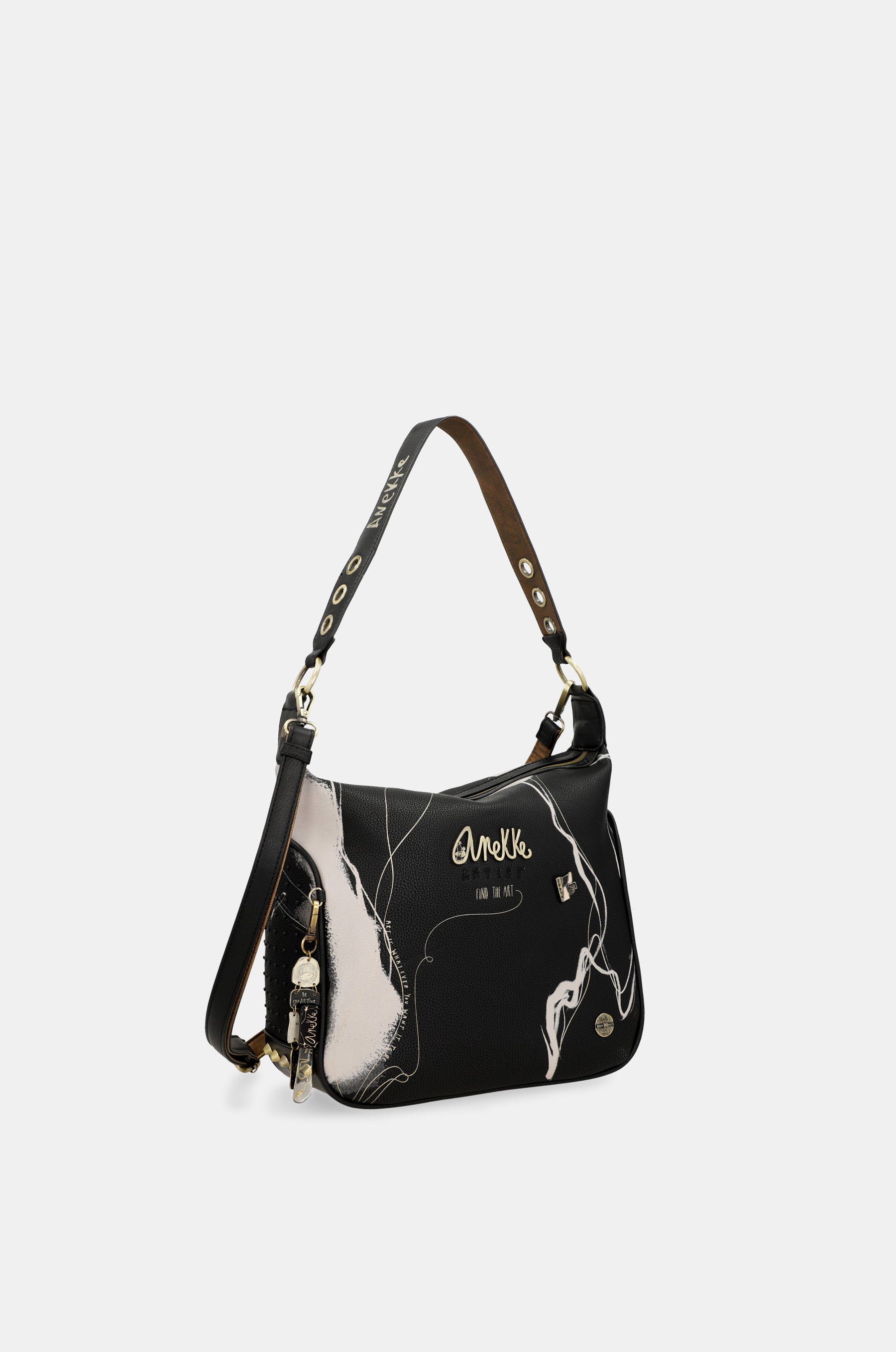 Borsa a tracolla nera Nature Shodō