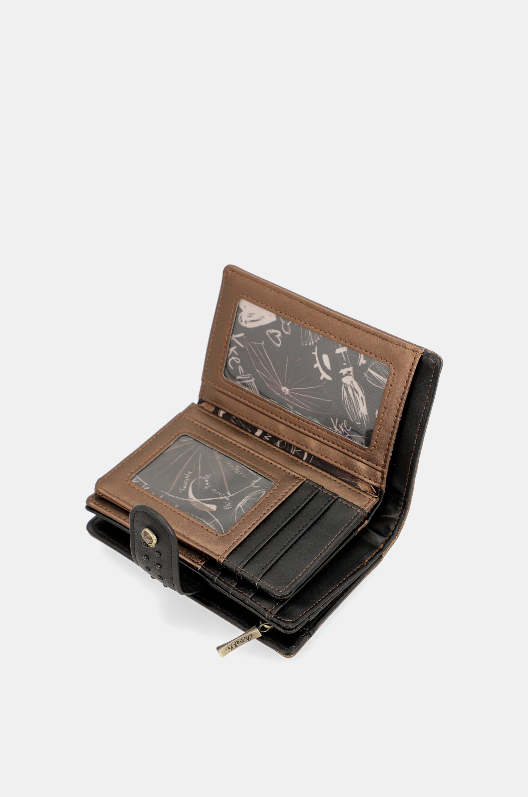 Portafoglio RFID flessibile nero Nature Shodō