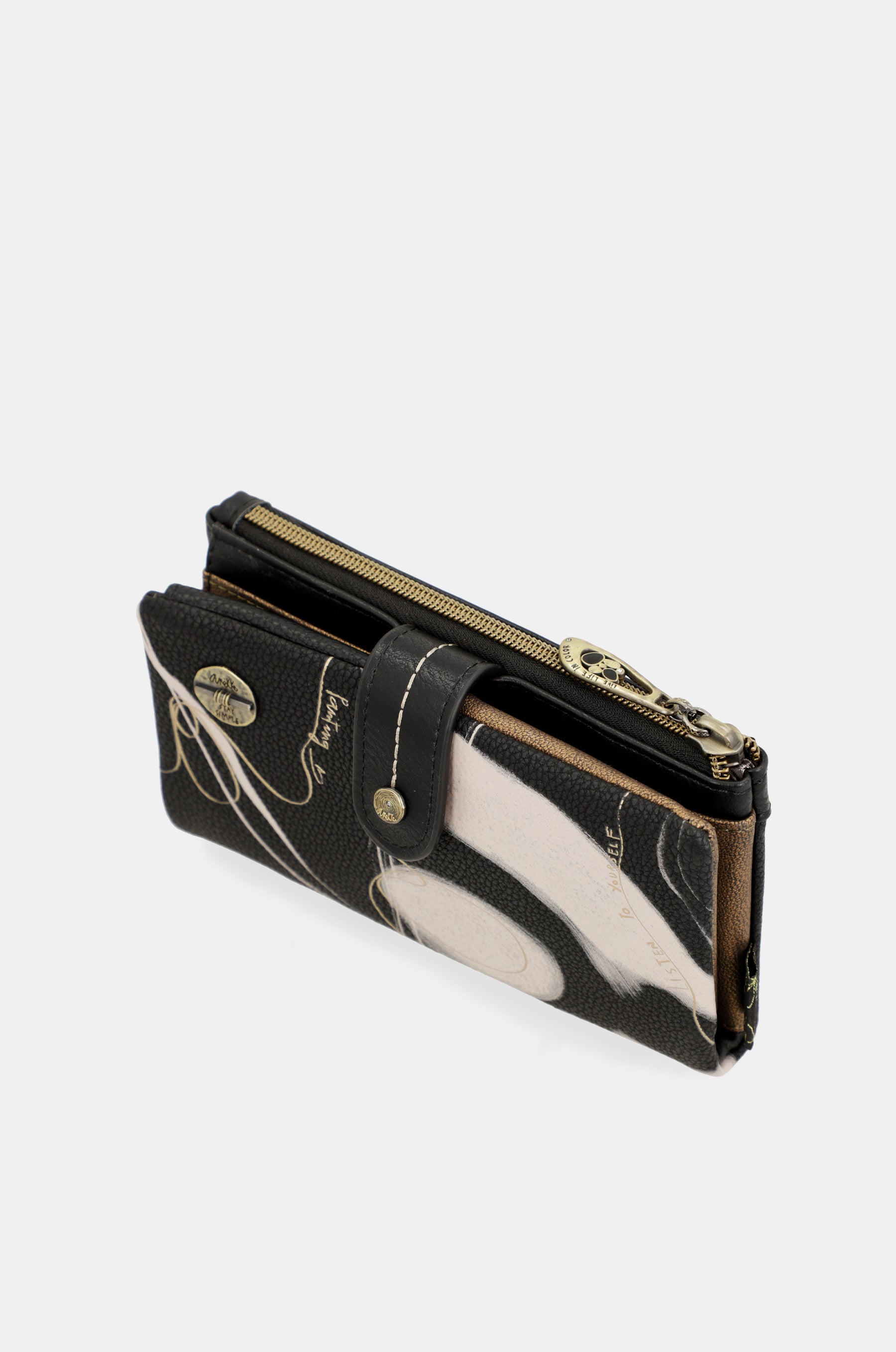 Portafoglio Nature Shodō Black RFID Flexi nero