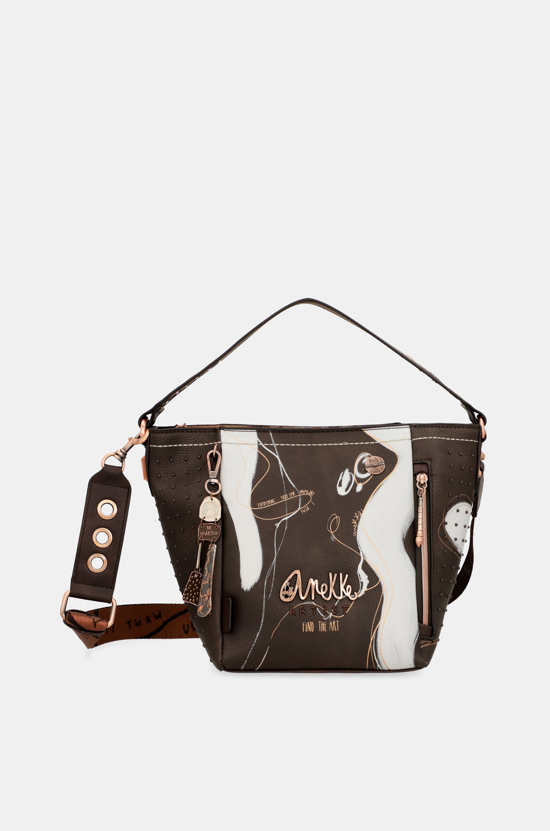 Borsa a mano Nature Shodō marrone medio