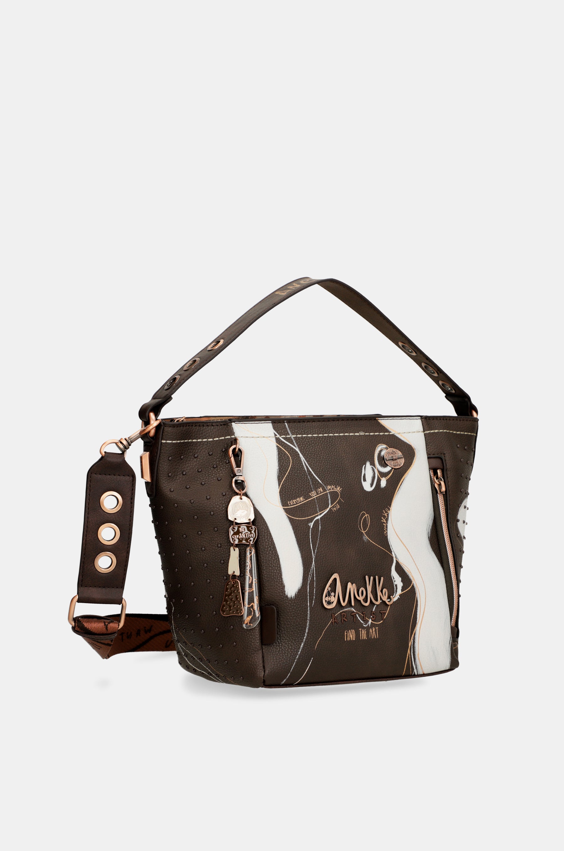 Borsa a mano Nature Shodō marrone medio
