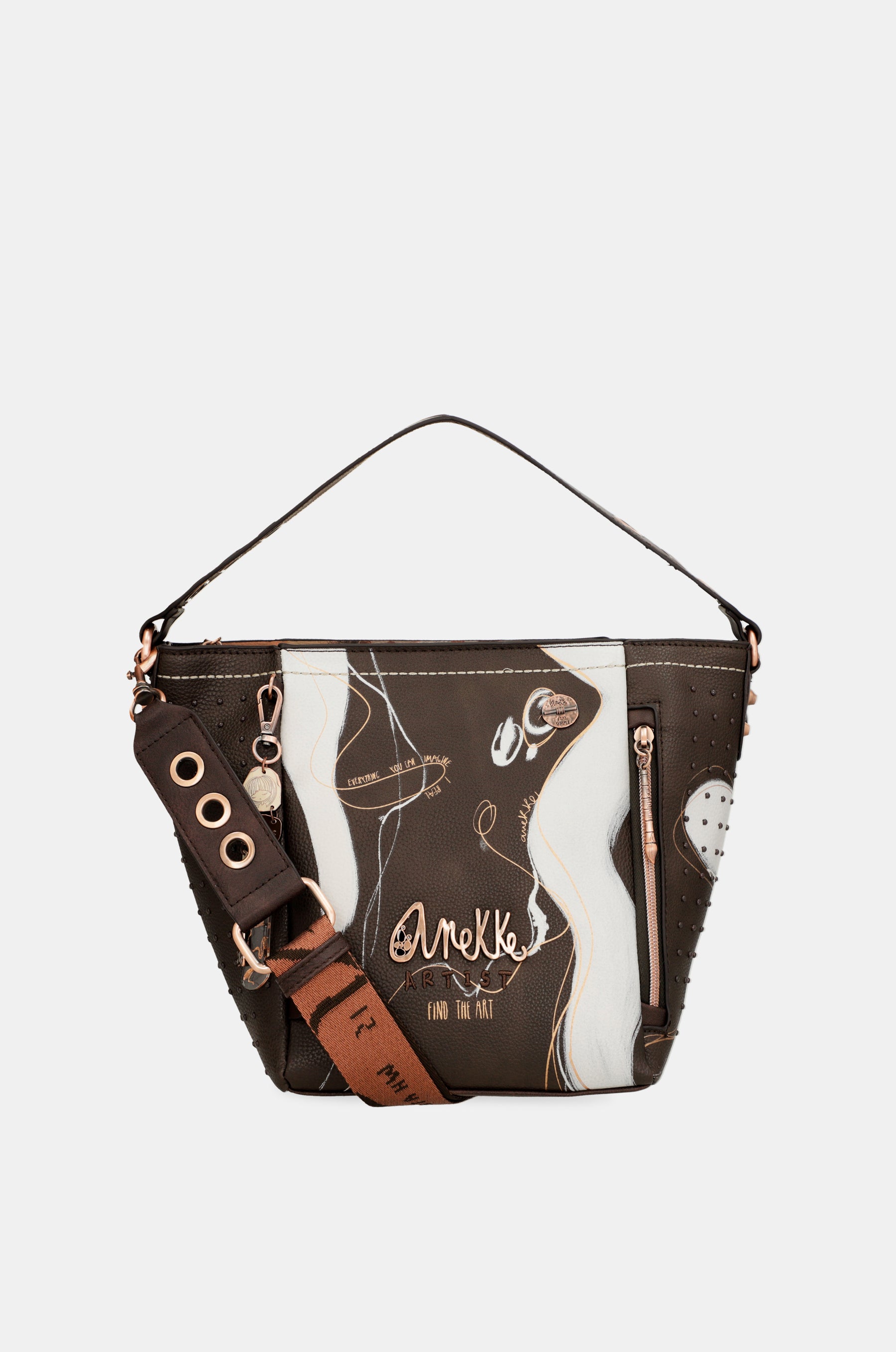 Borsa a mano Nature Shodō marrone medio