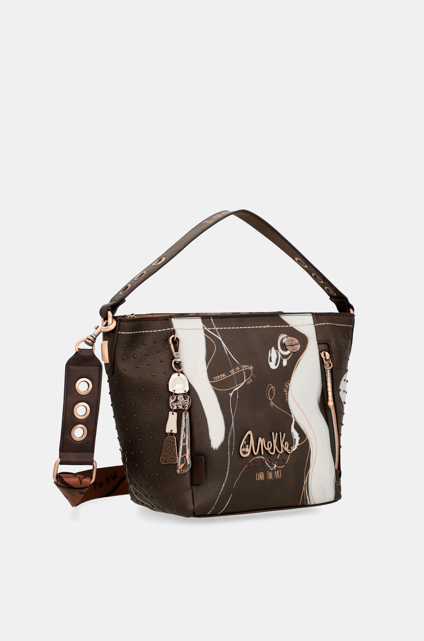 Borsa a mano Nature Shodō marrone medio