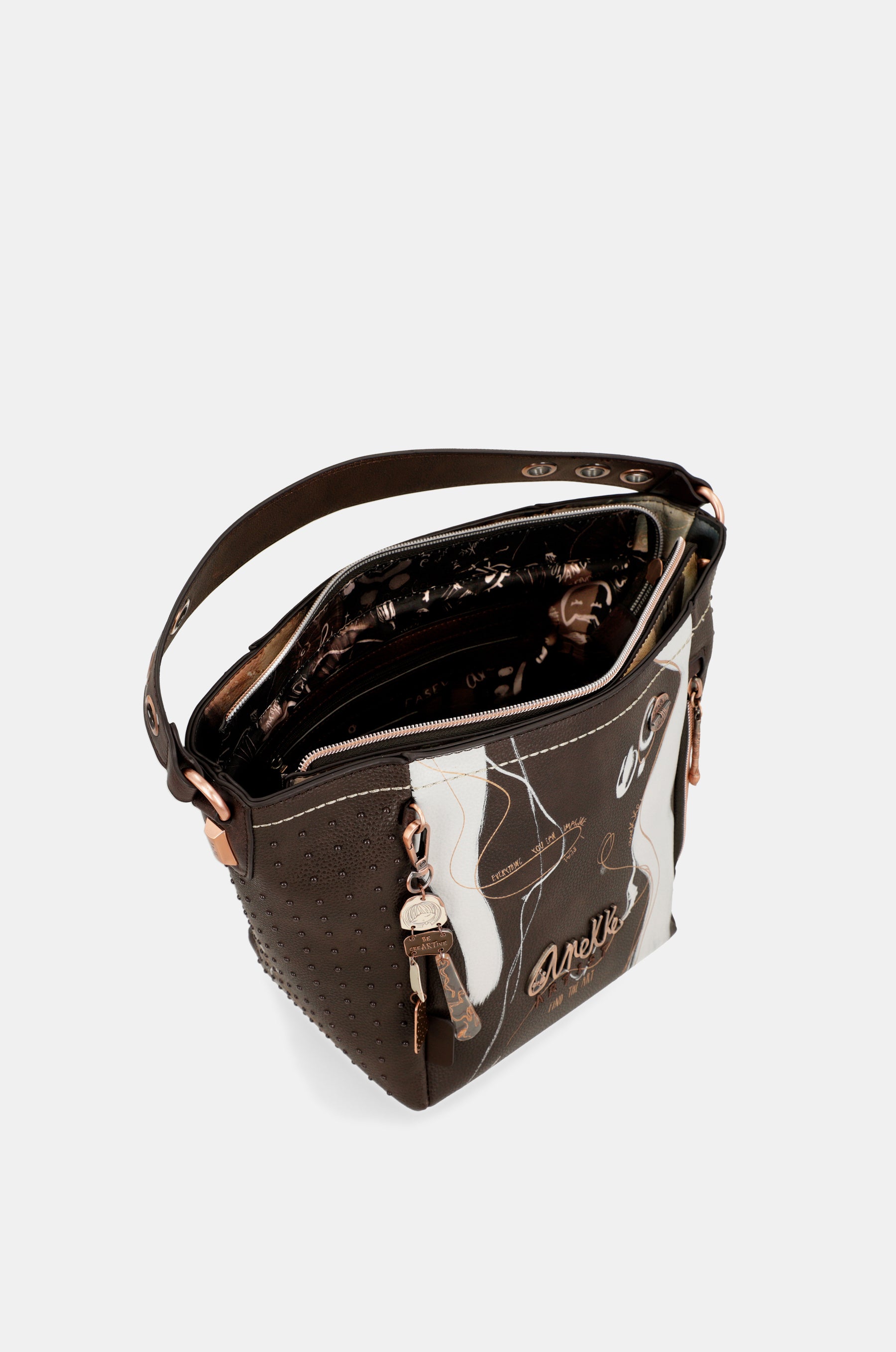 Borsa a mano Nature Shodō marrone medio