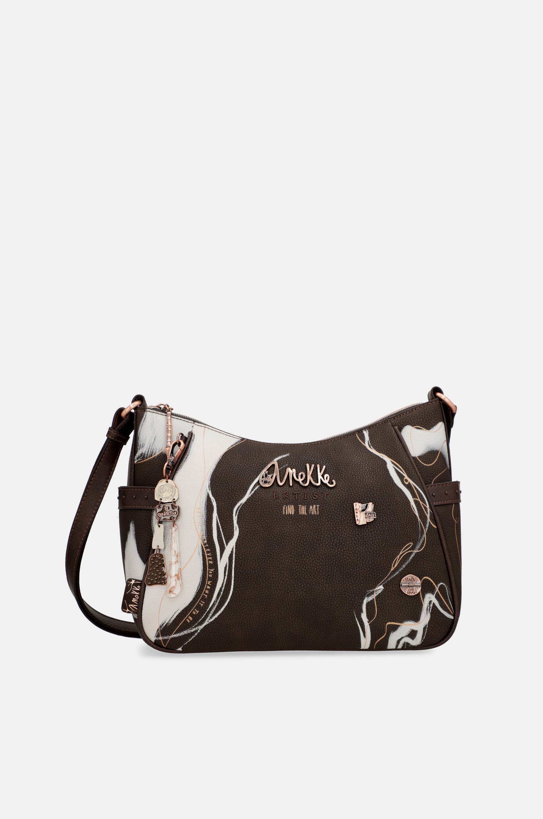 Borsa a tracolla media marrone Nature Shodō
