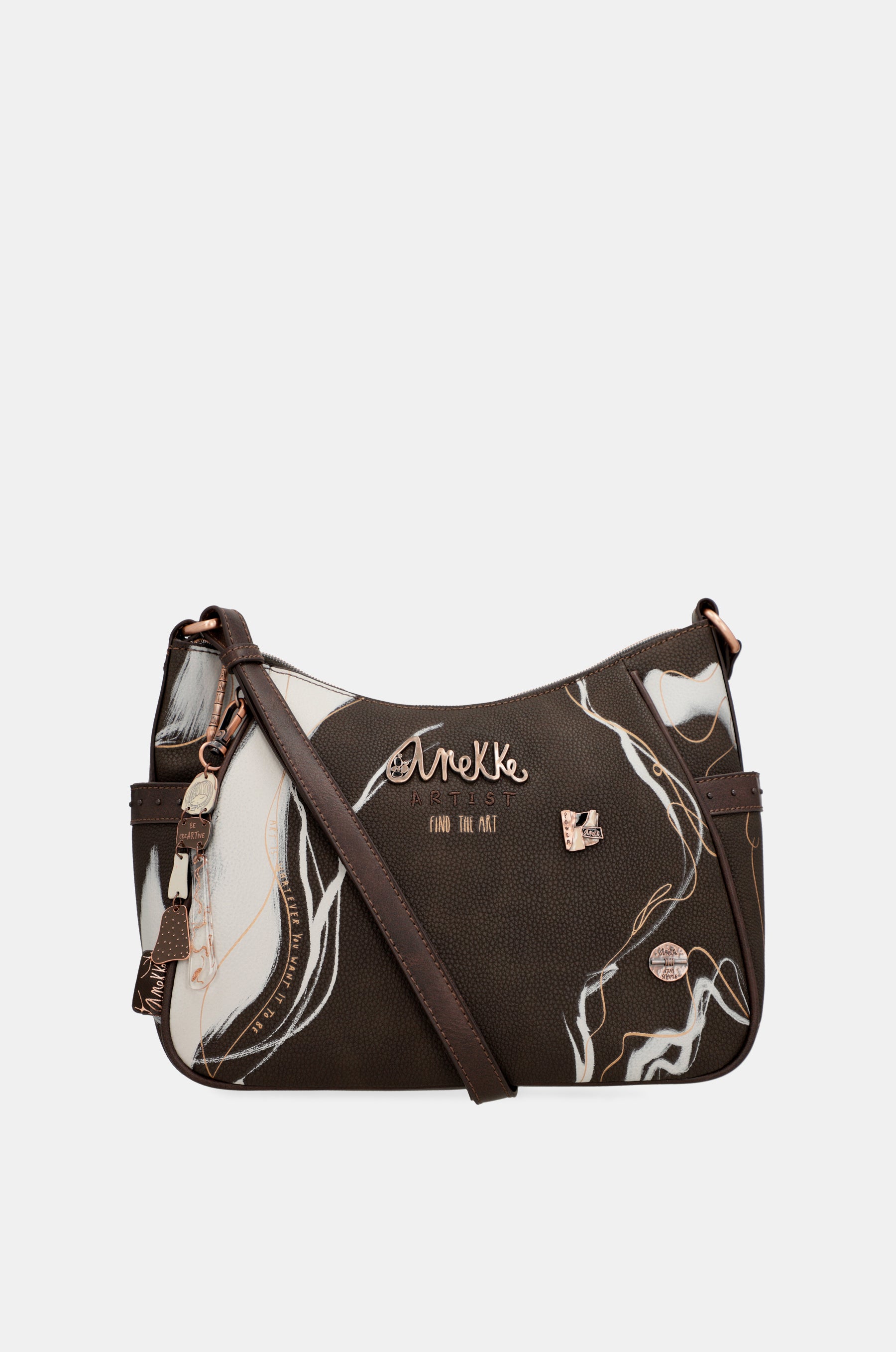 Borsa a tracolla media marrone Nature Shodō