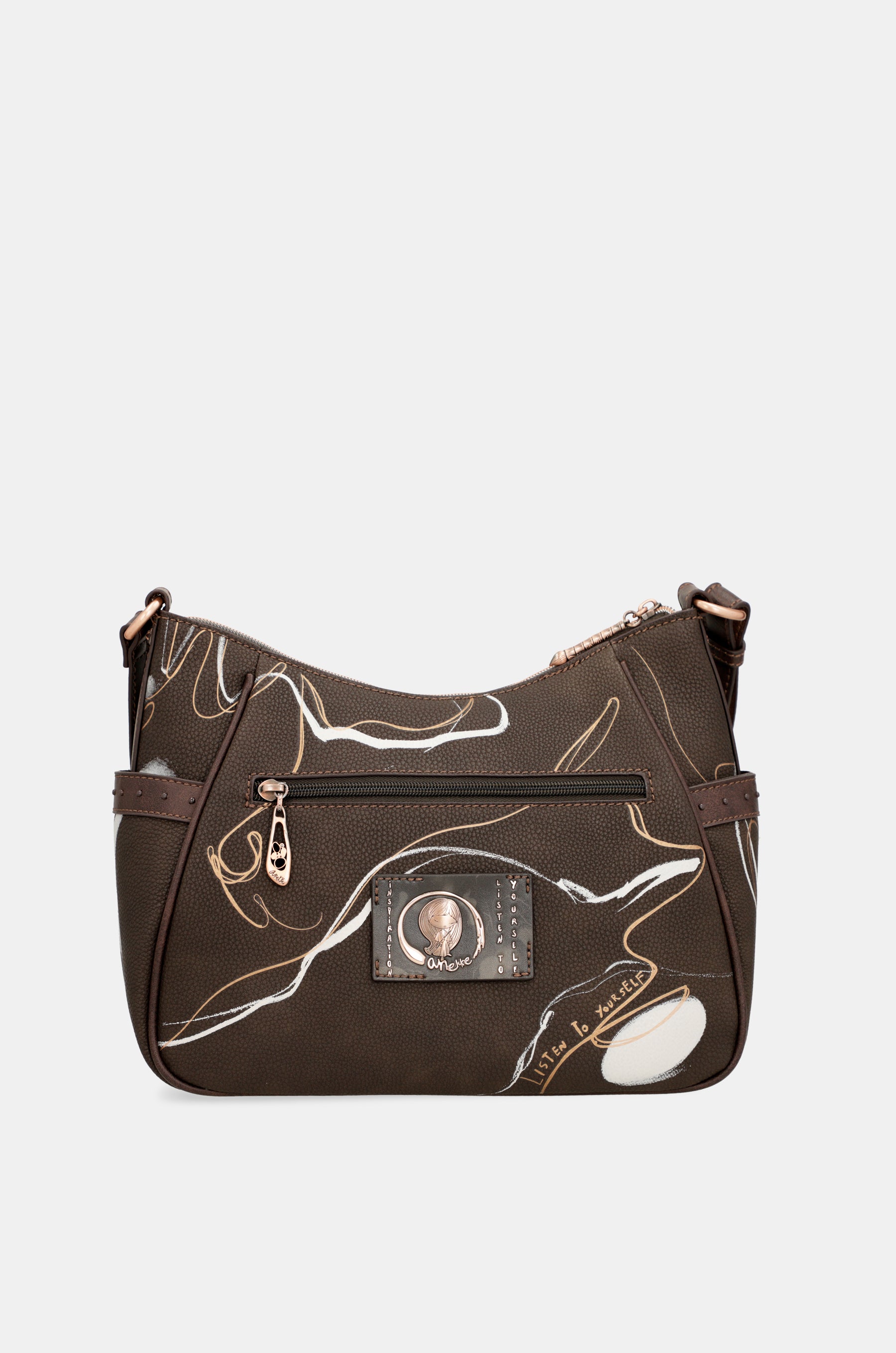 Borsa a tracolla media marrone Nature Shodō