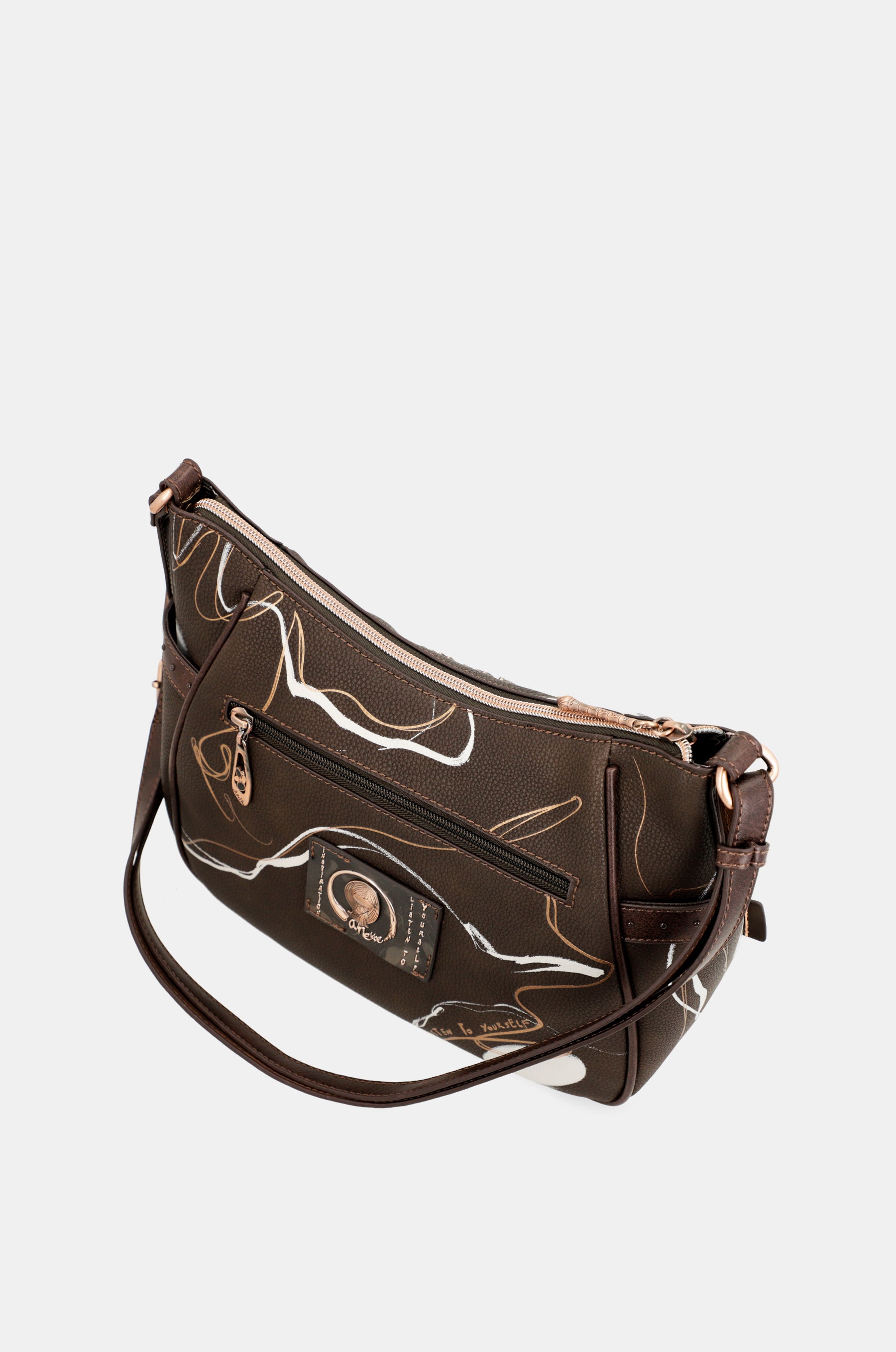 Borsa a tracolla media marrone Nature Shodō