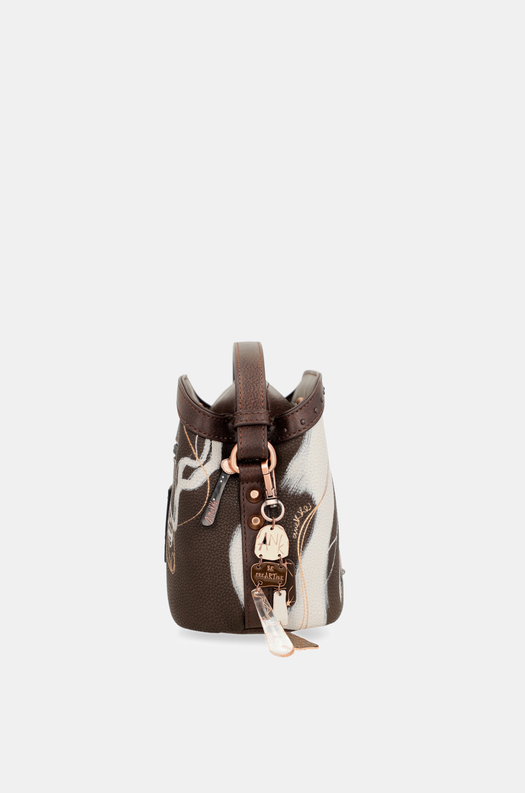 Borsa a tracolla Nature Shodō marrone a 3 scomparti