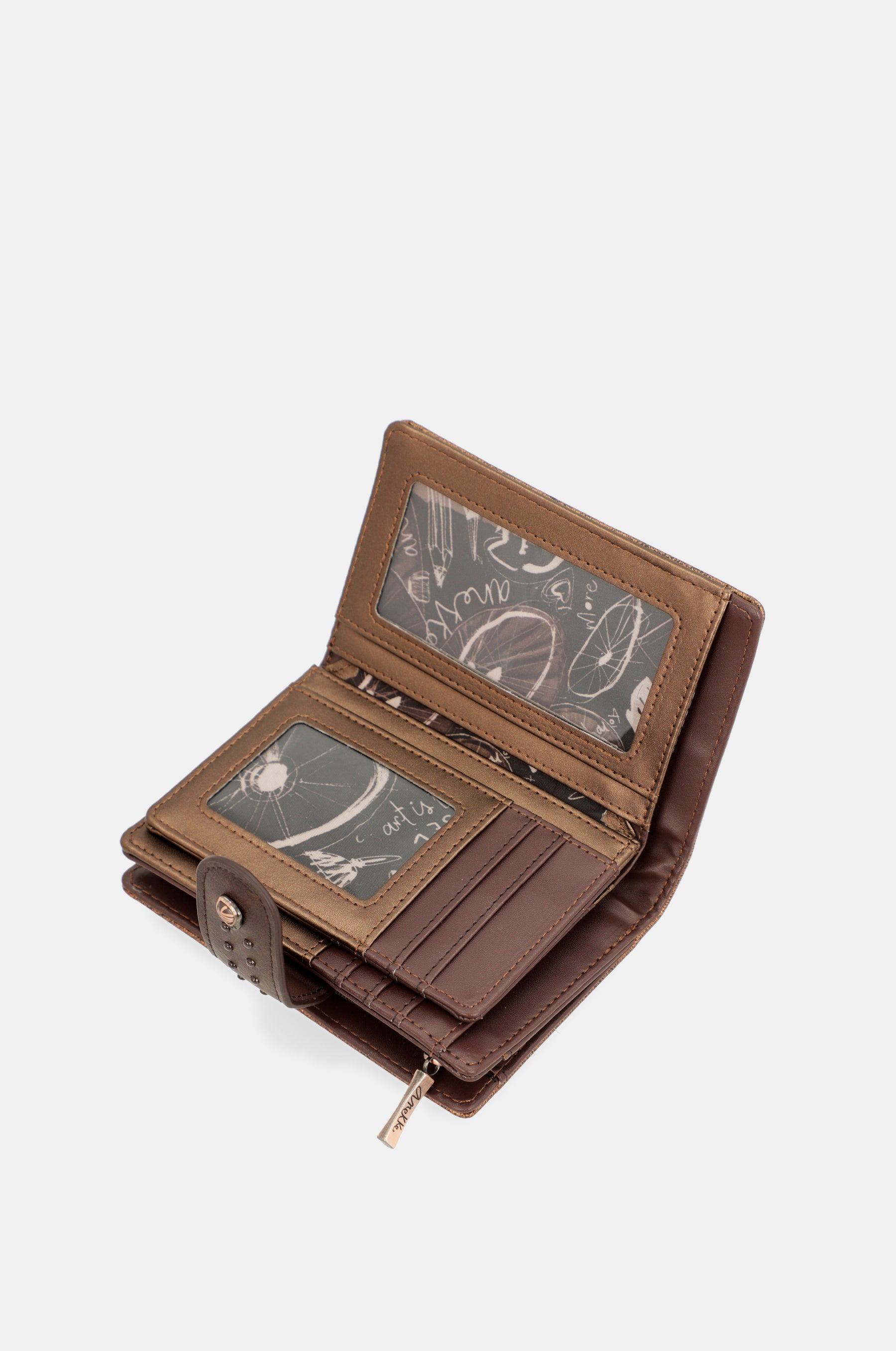 Portafoglio RFID flessibile marrone Nature Shodō