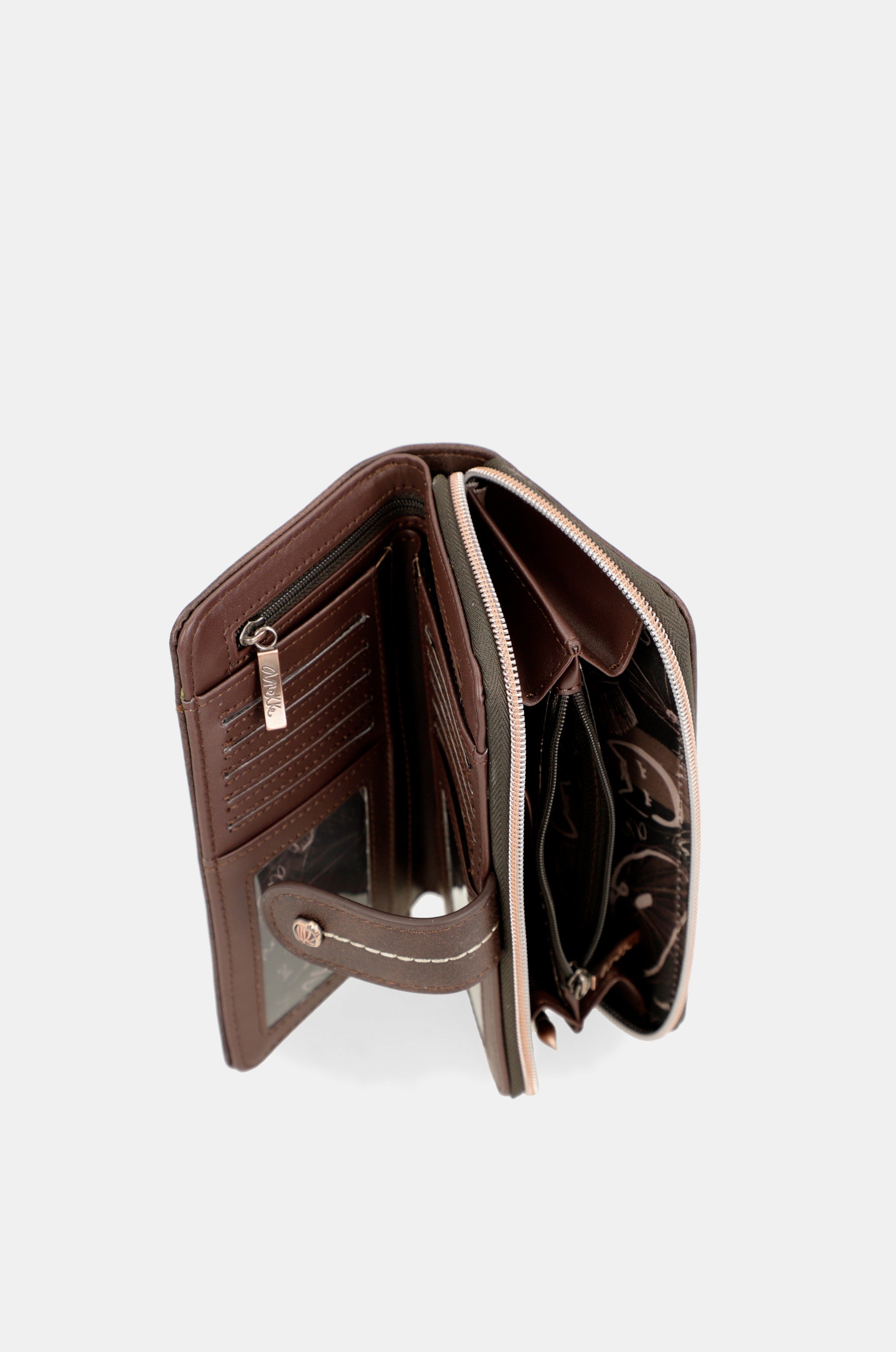 Portafoglio RFID marrone grande Nature Shodō Nature Shodō