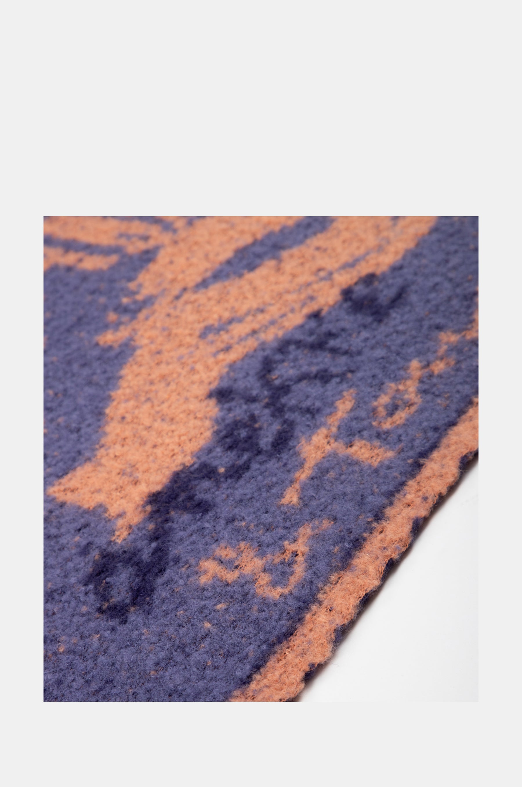 Sciarpa Contemporary blu e terracotta.