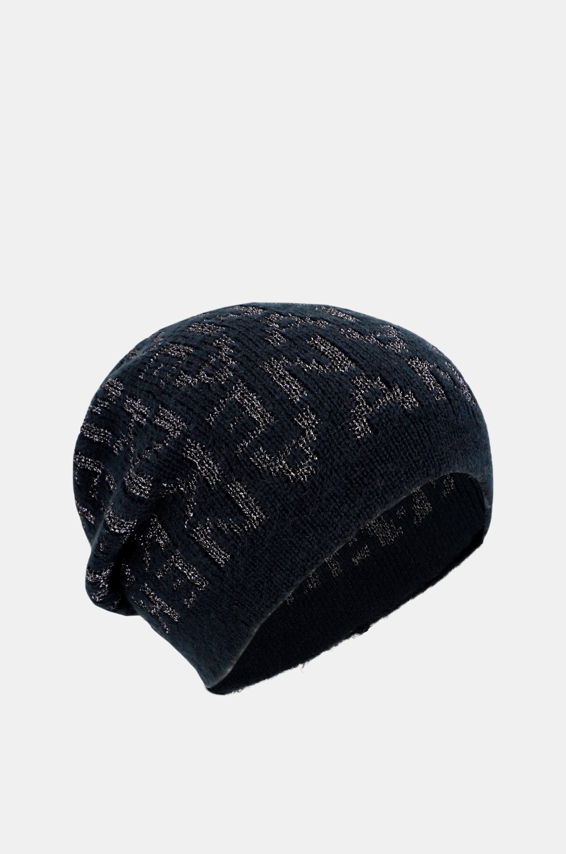 Cappello a maglia blu navy Contemporary