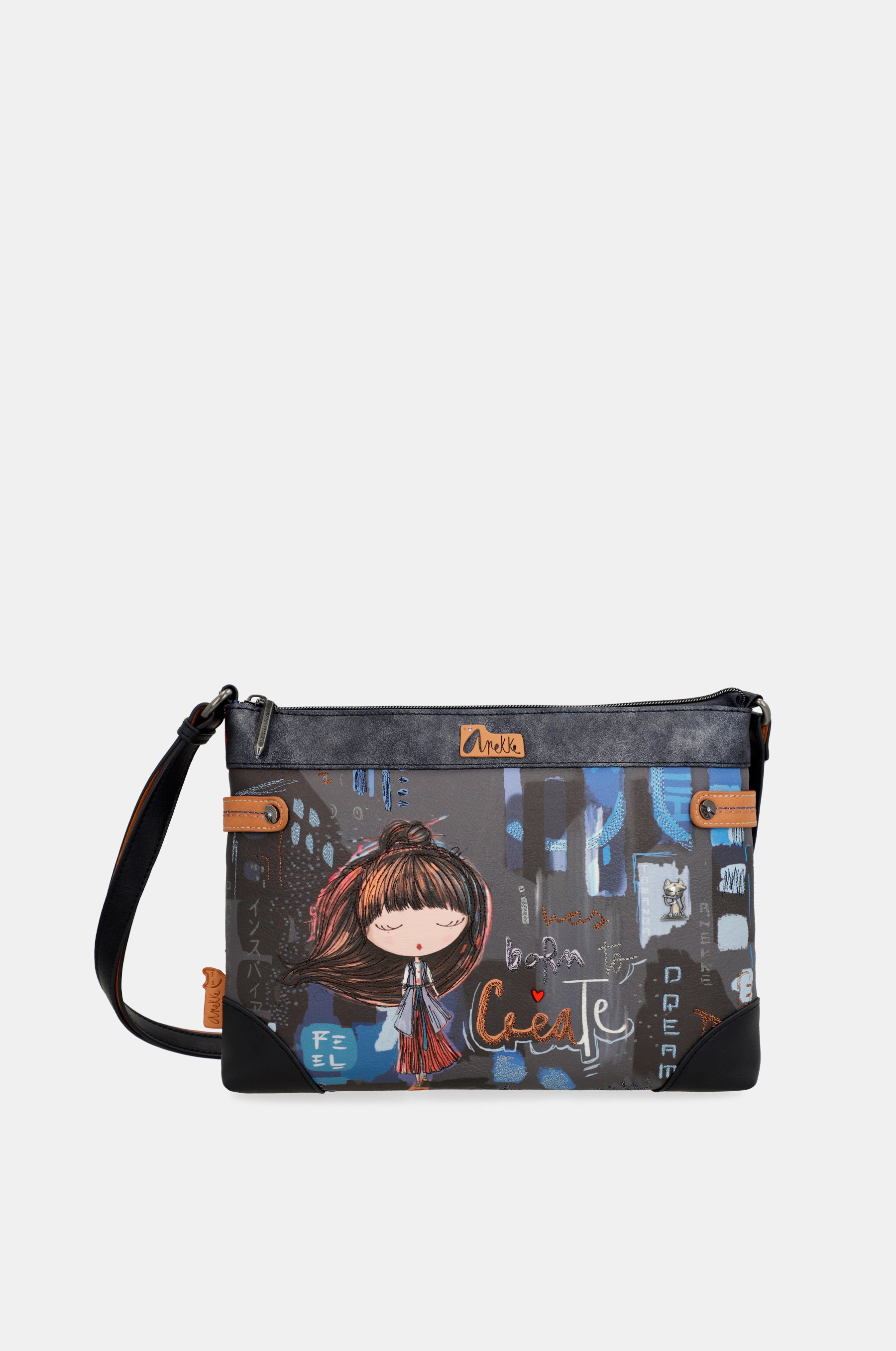 Borsa a tracolla grande stampata Contemporary