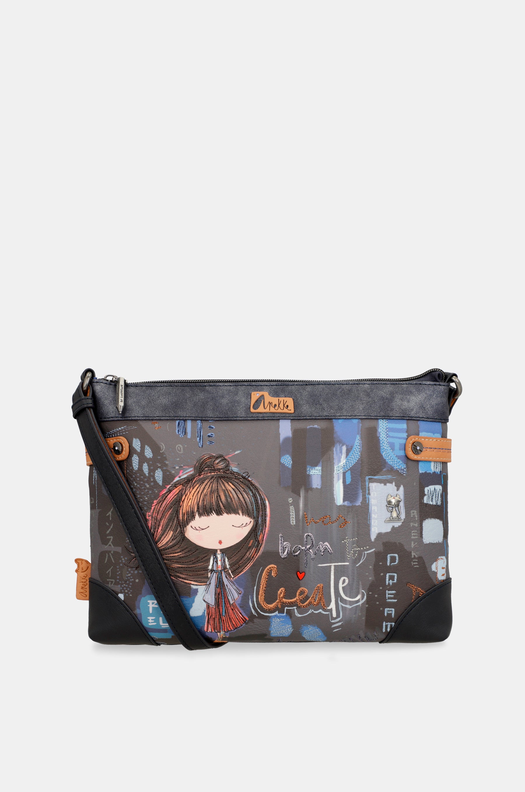 Borsa a tracolla grande stampata Contemporary