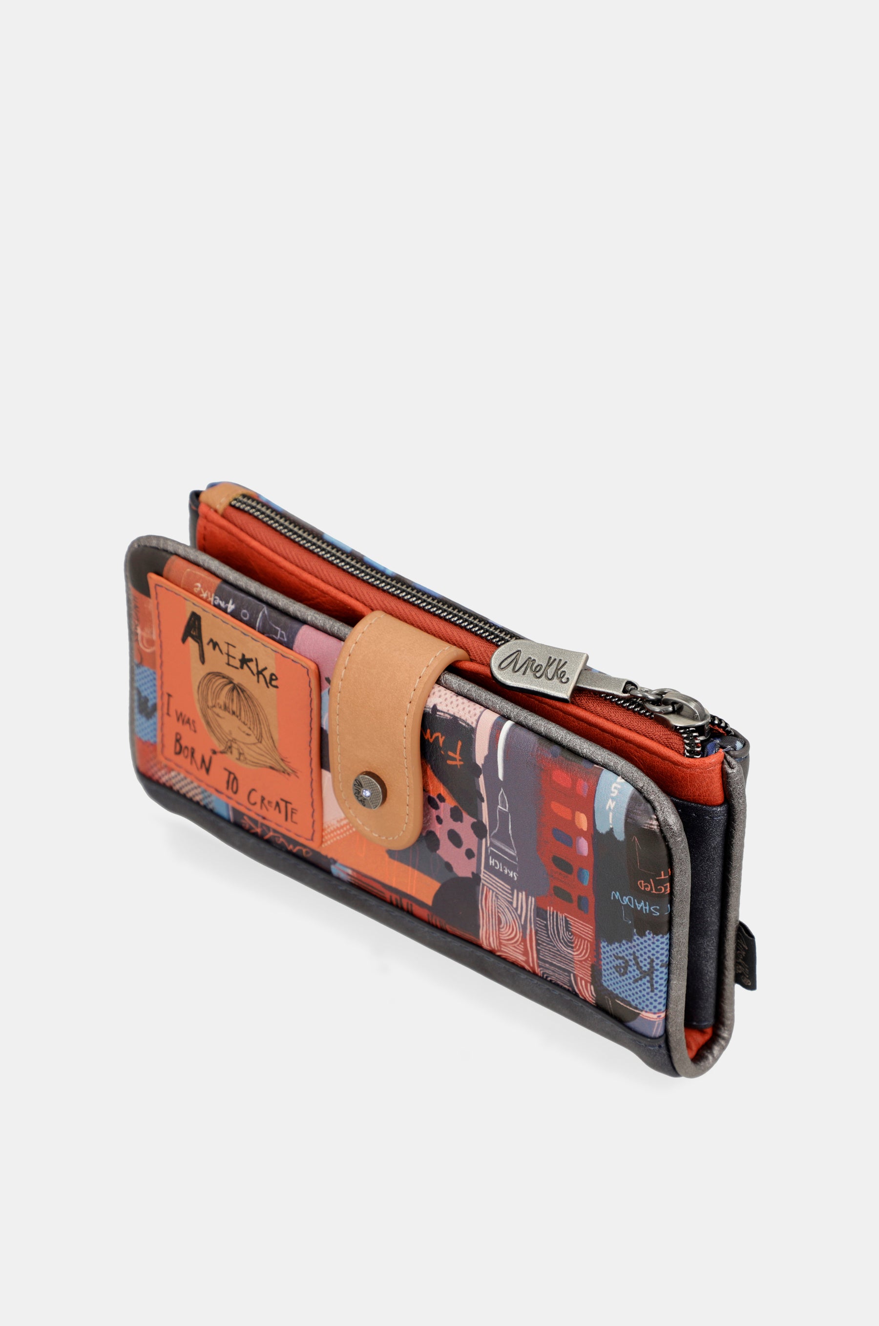 Portafoglio RFID flessibile medio Contemporary