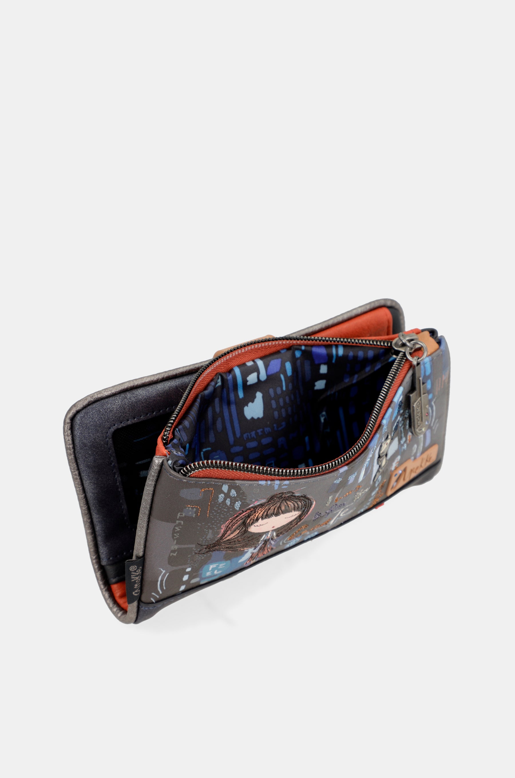 Portafoglio RFID flessibile medio Contemporary