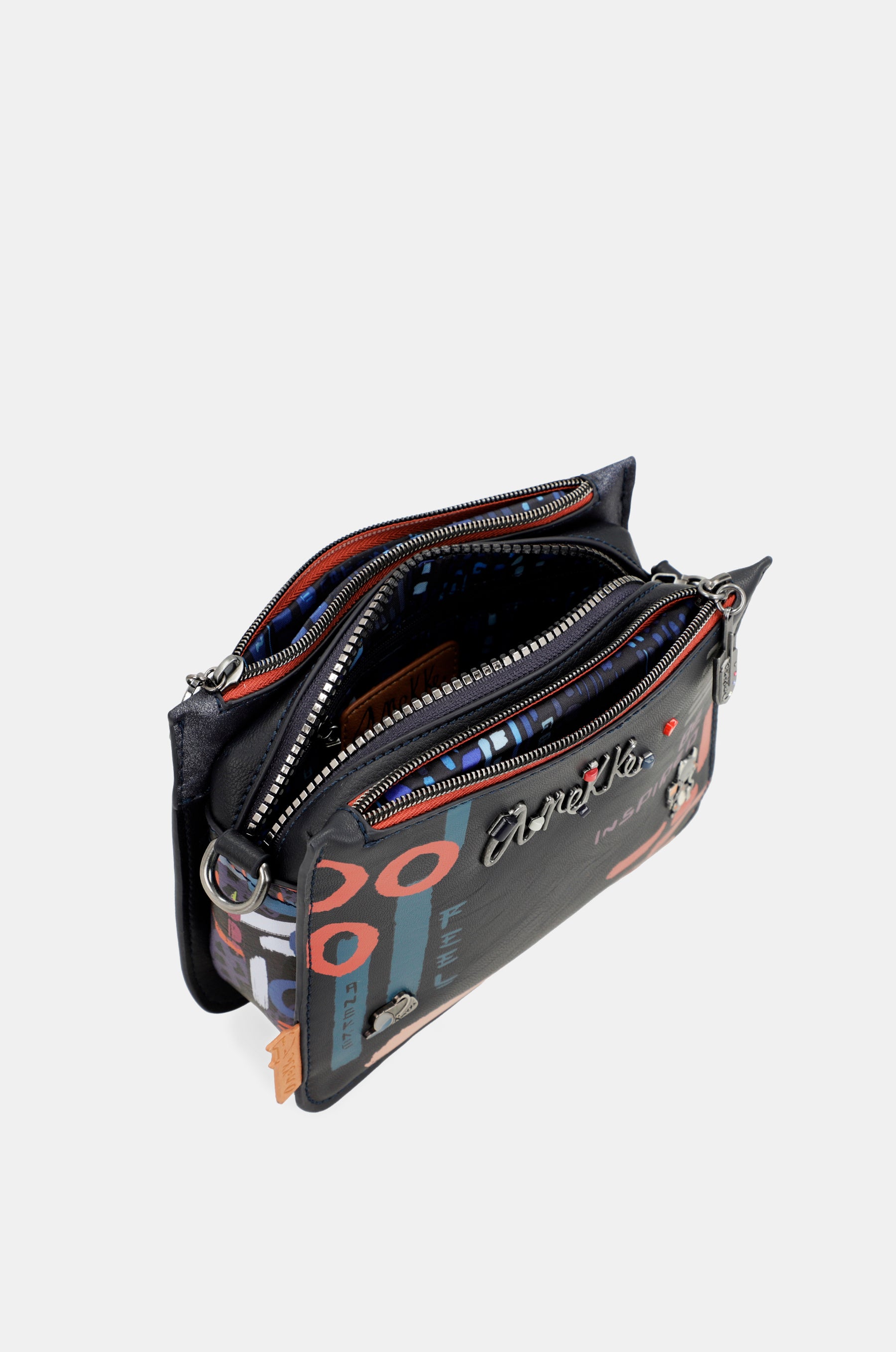 Borsa a tracolla piccola Nagare 3 scomparti