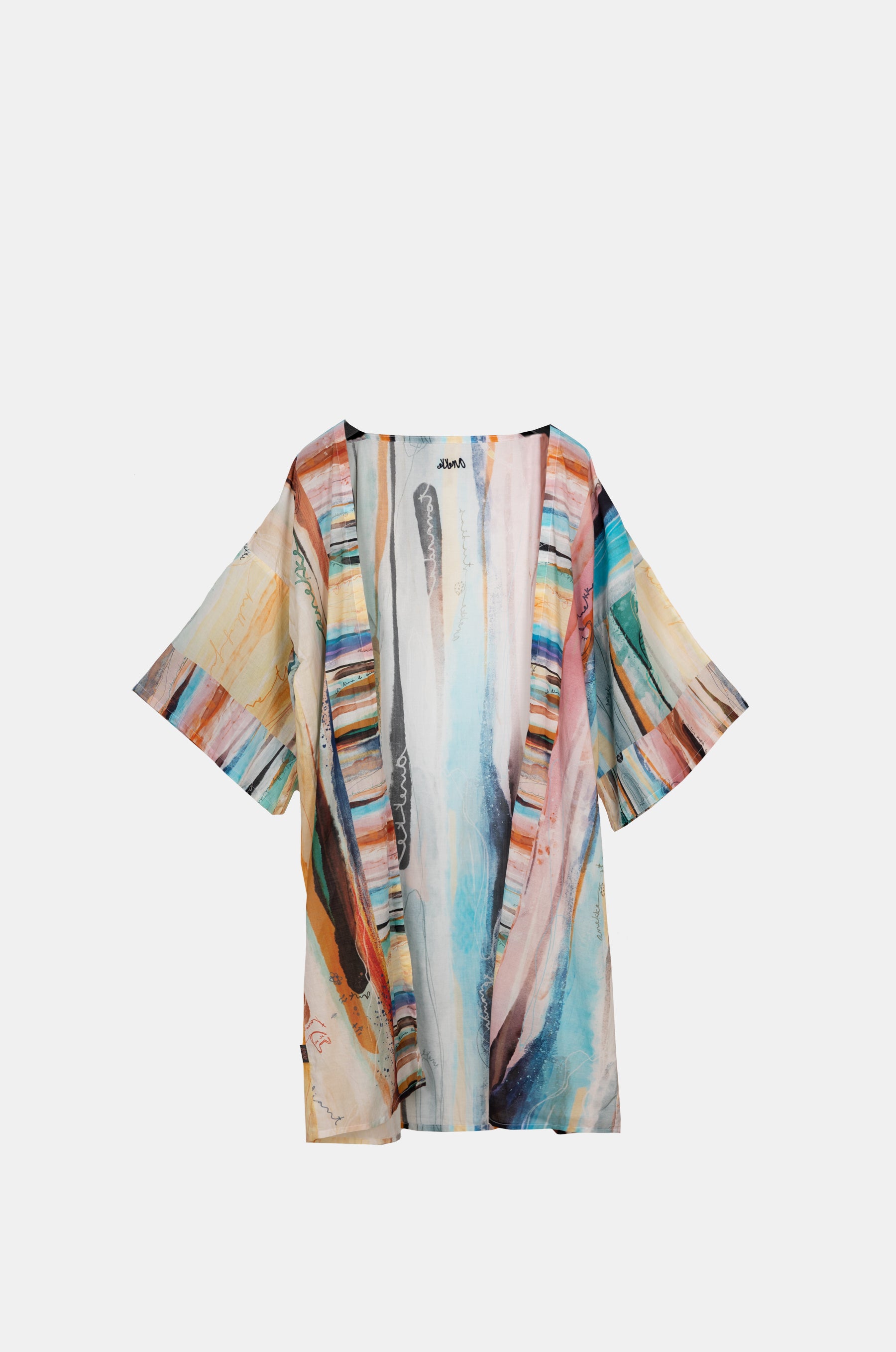 Kimono lungo stampato in studio