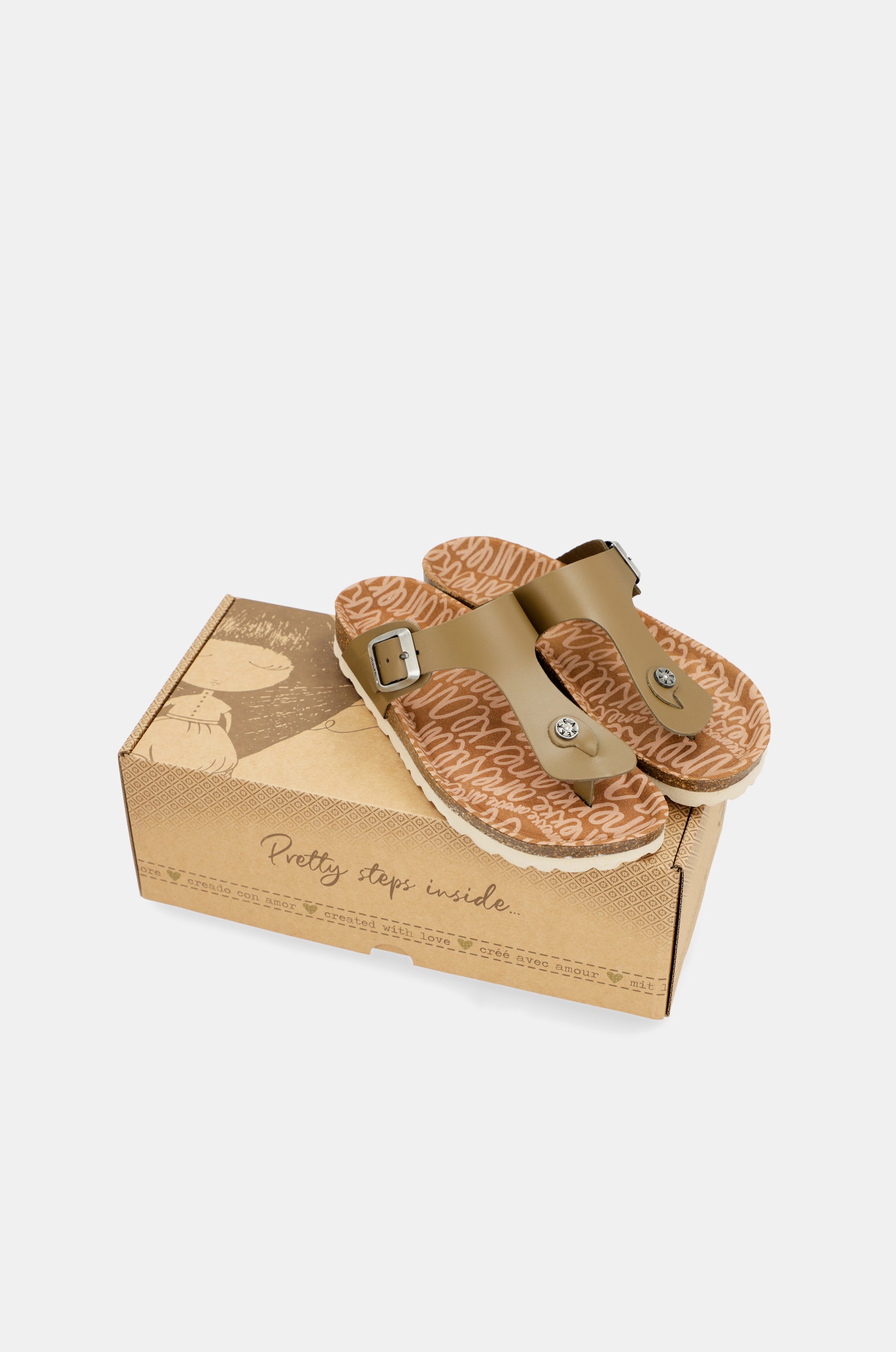 Sandali bio verdi da donna