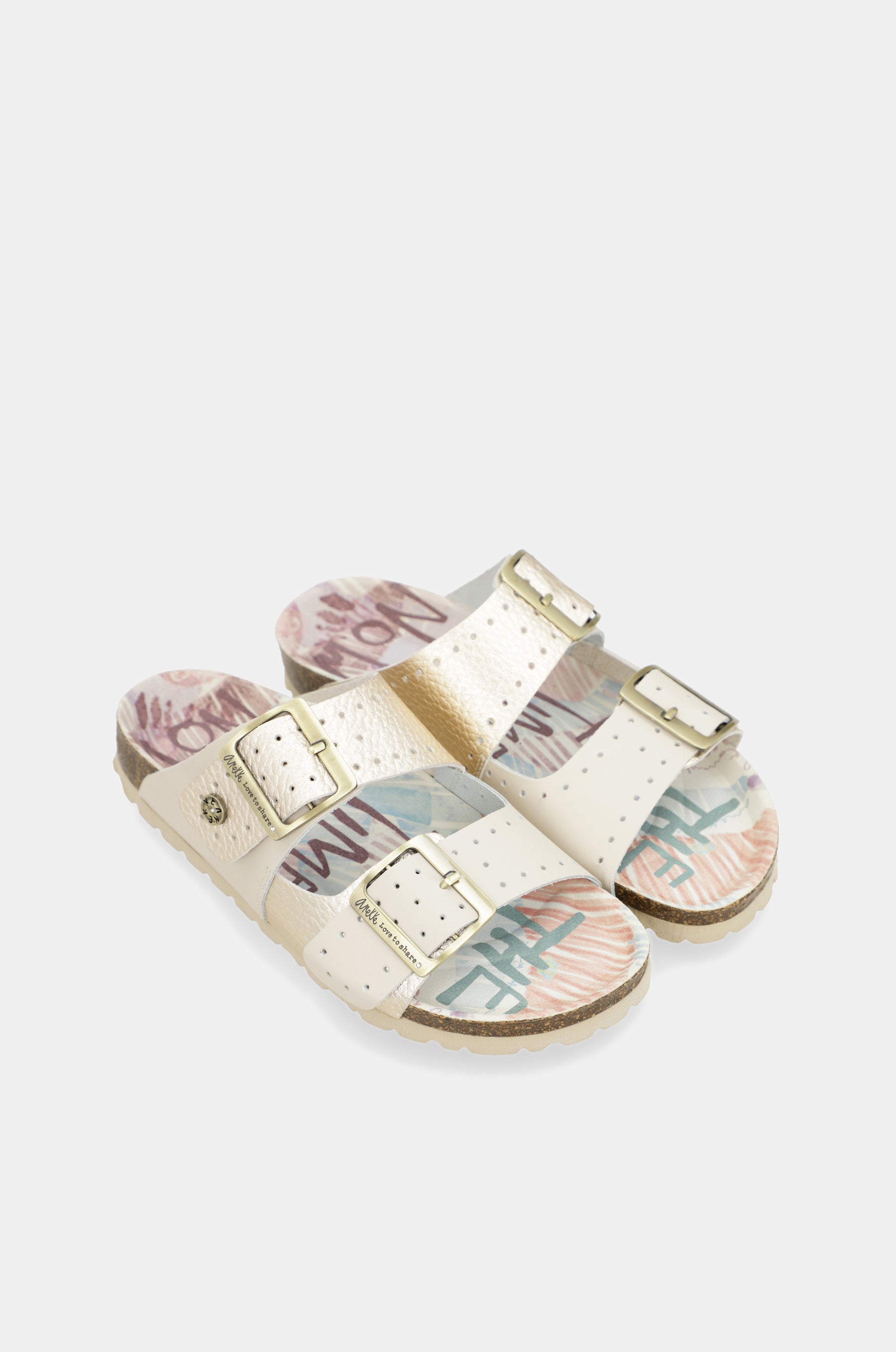 Sandali bio oro da donna