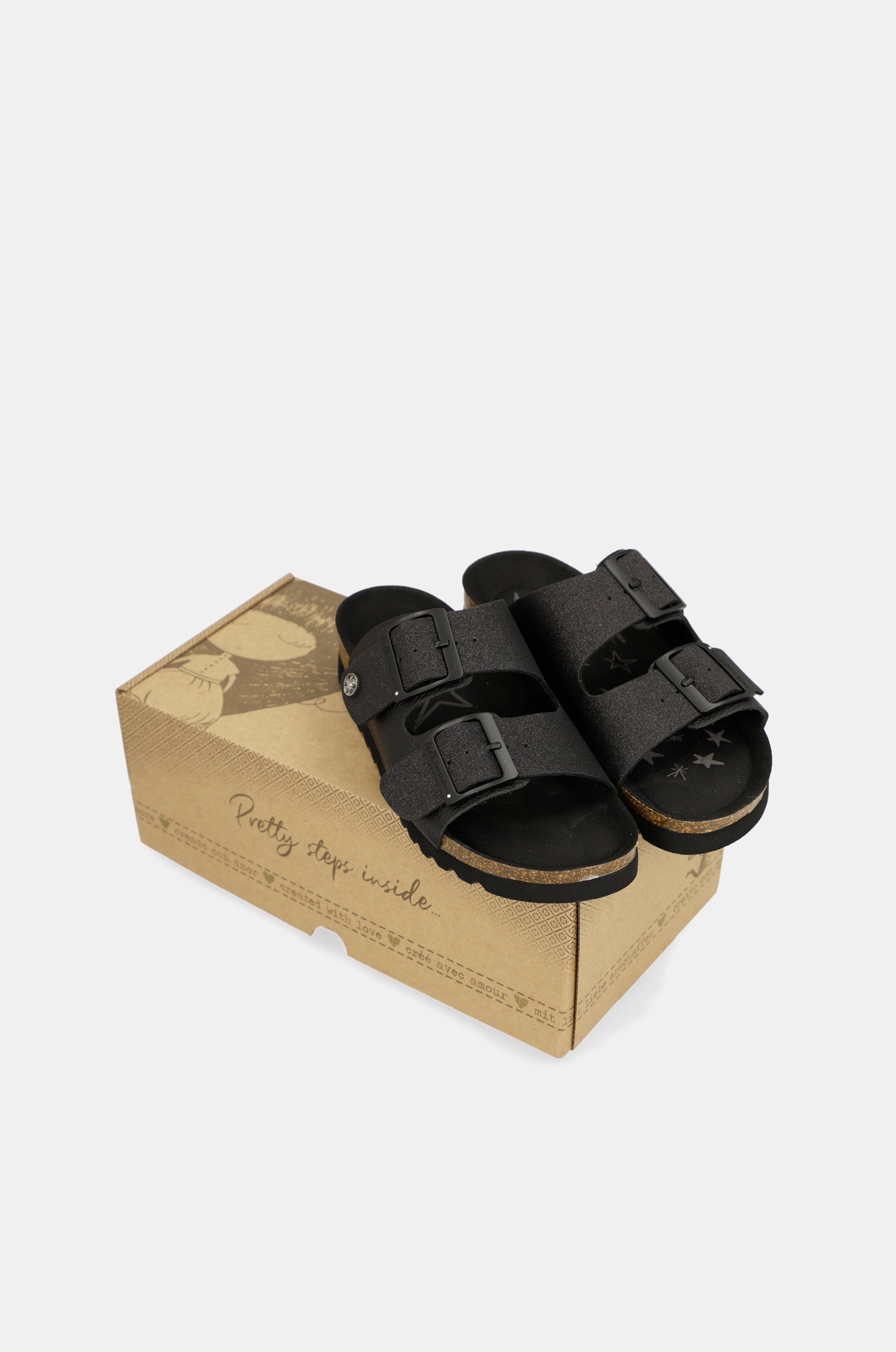 Sandali bio neri da donna