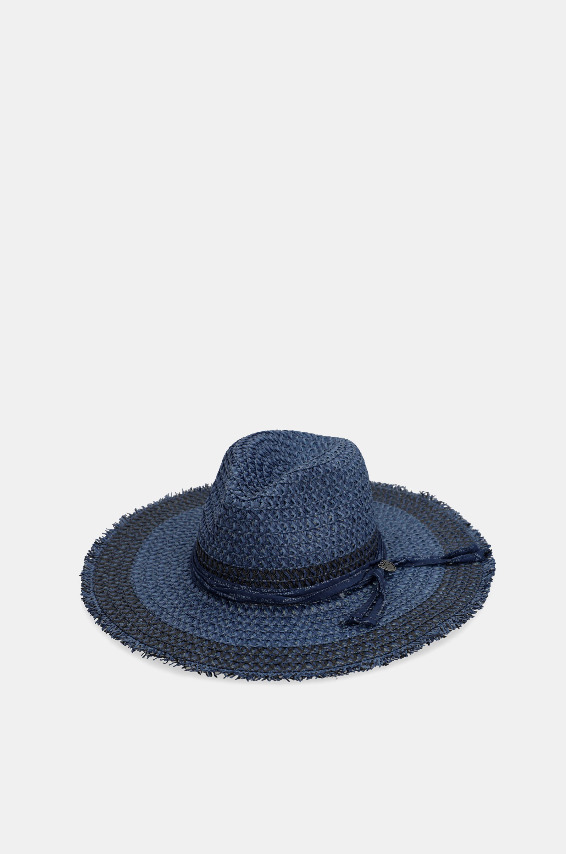 Cappello in rafia bicolore