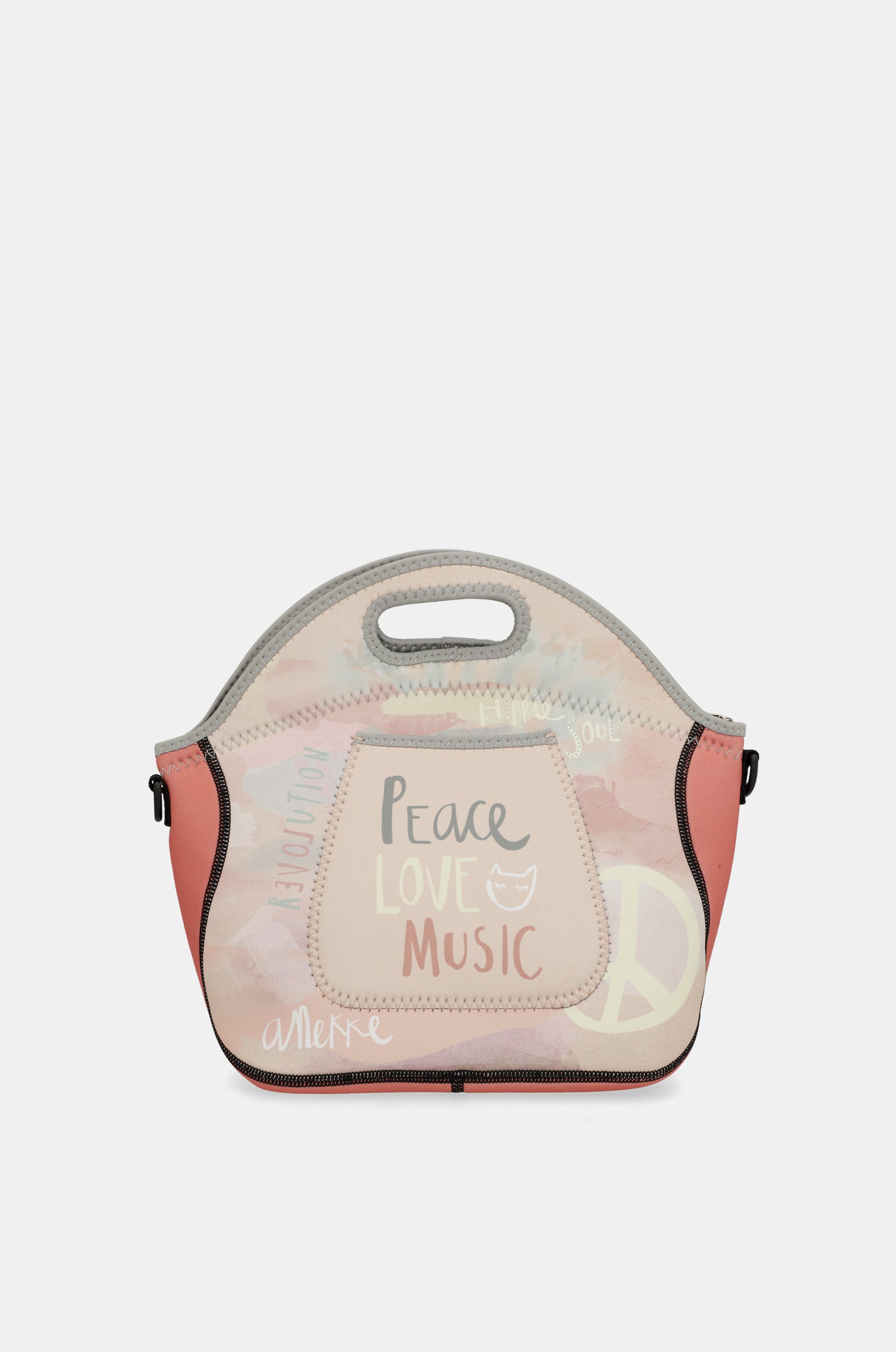 Borsa per il pranzo in neoprene Peace & Love