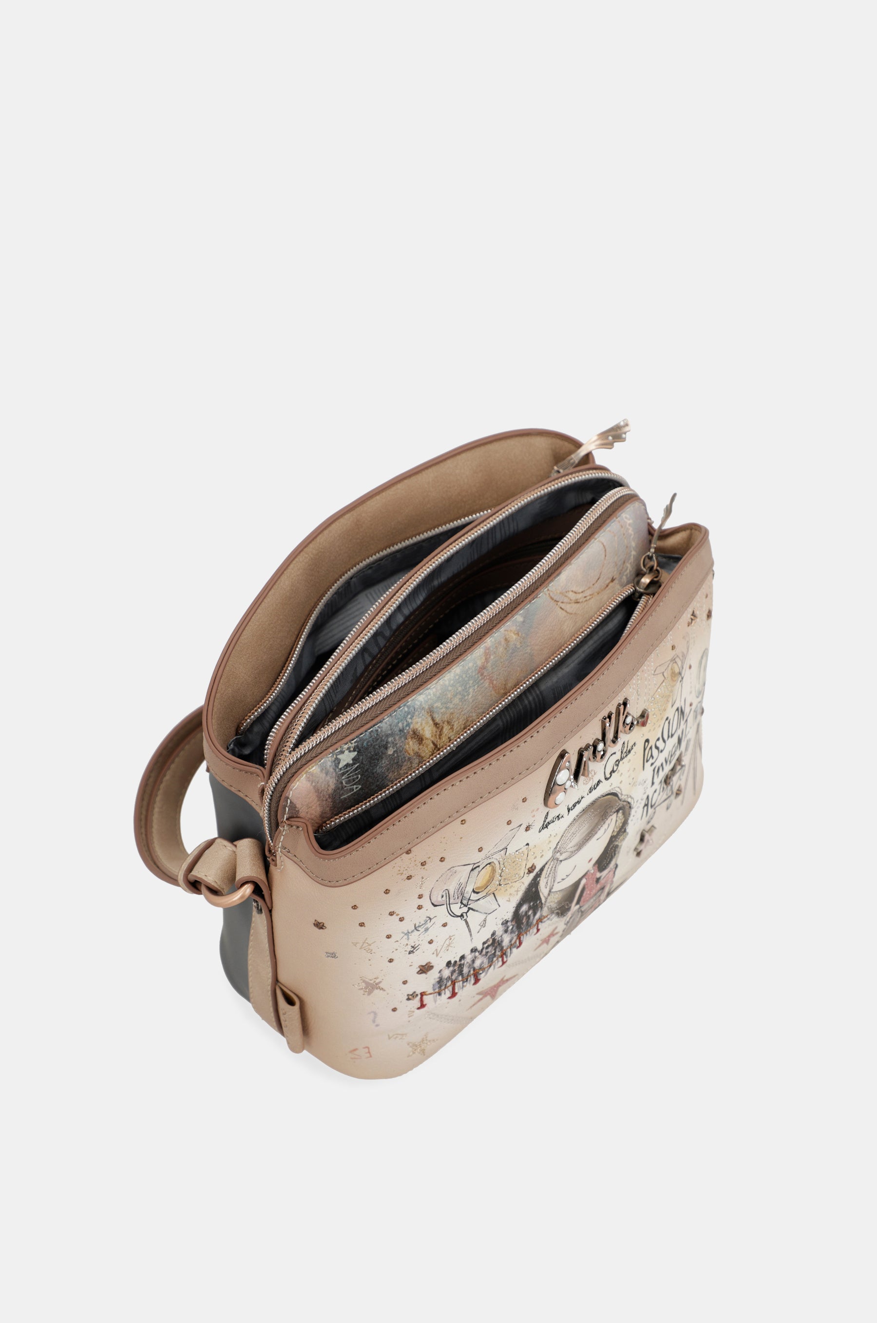 Borsa a tracolla Anekke Hollywood a 3 scomparti