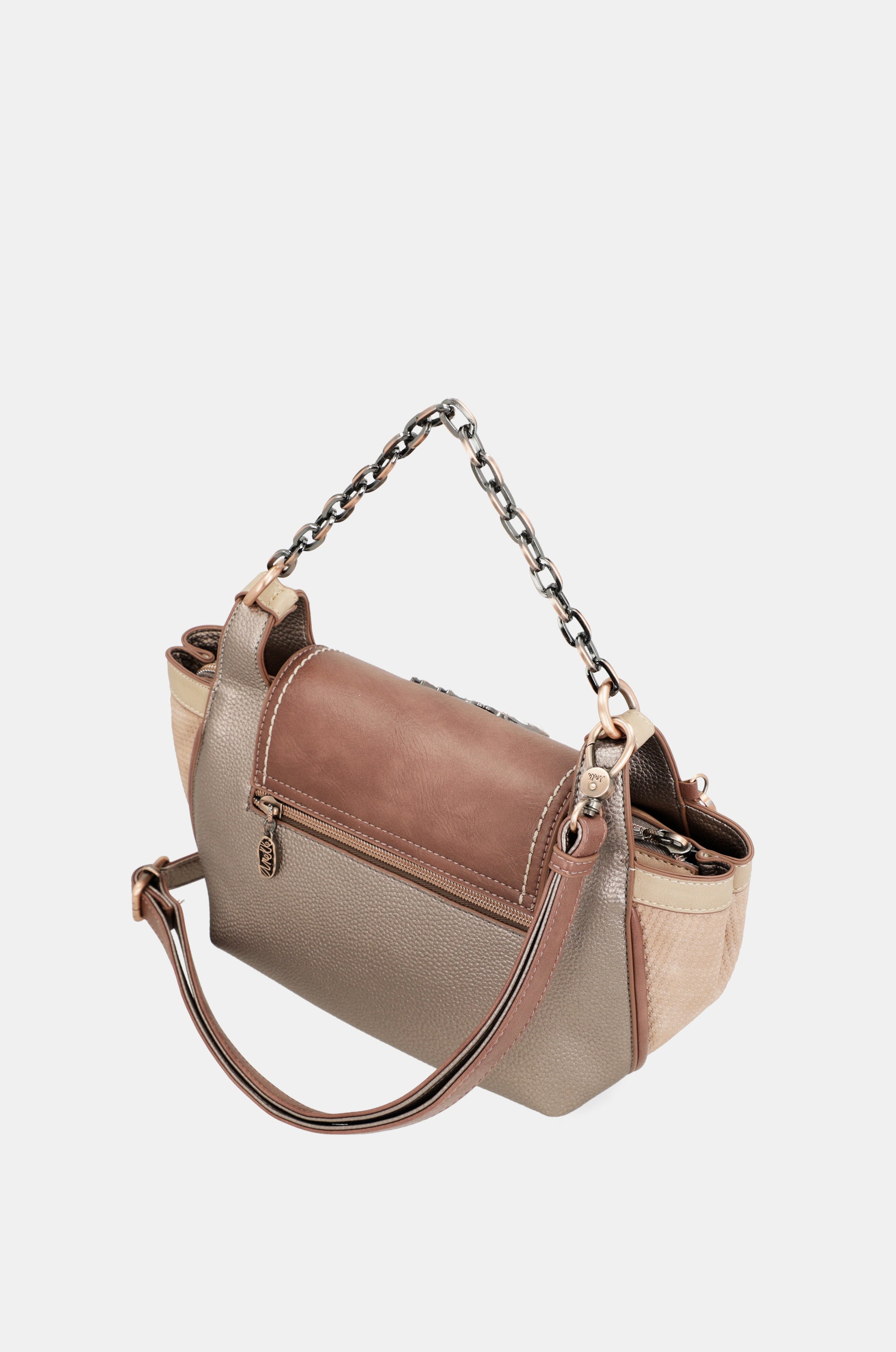 Borsa a tracolla Hollywood con manico in metallo
