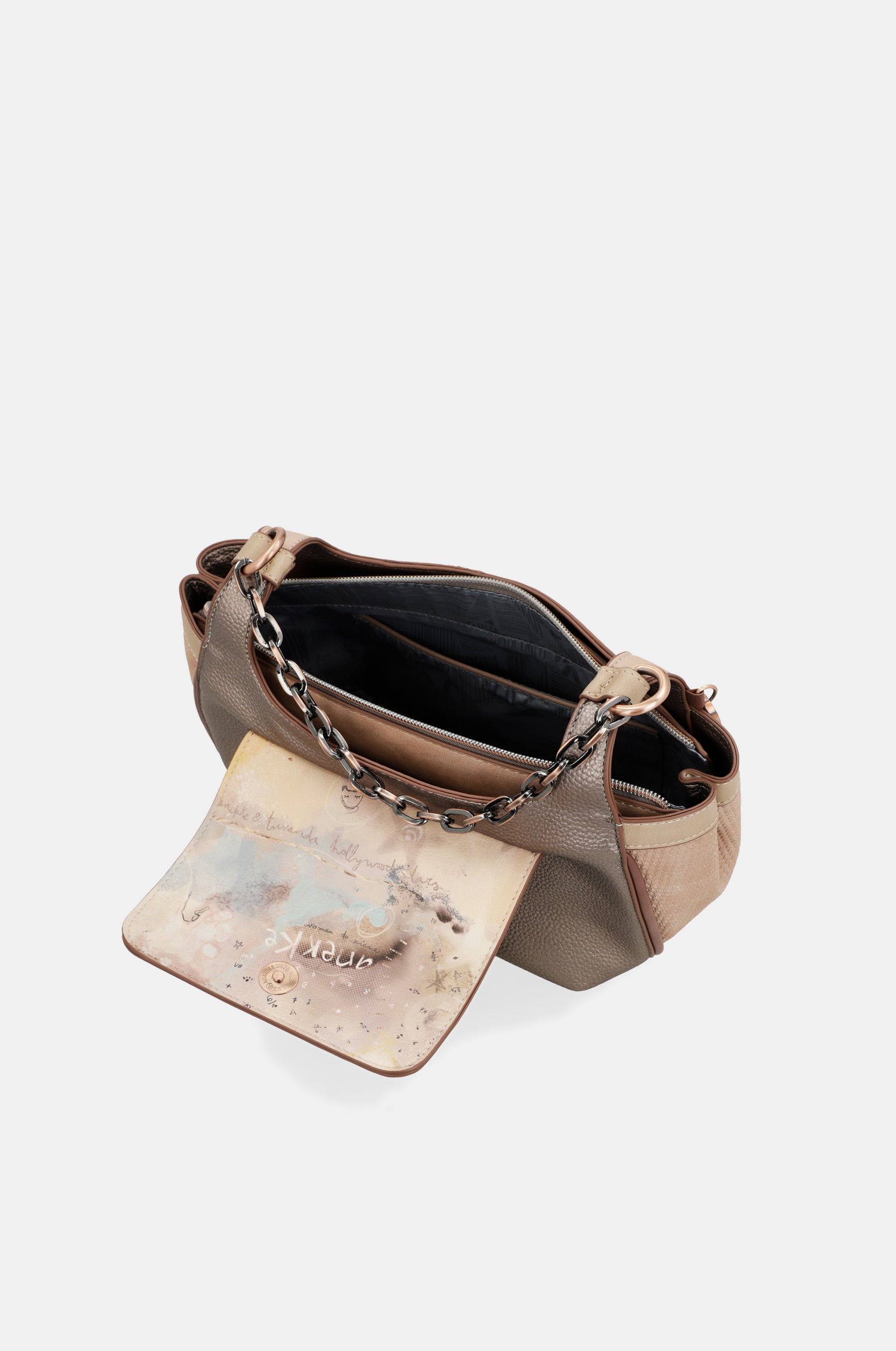 Borsa a tracolla Hollywood con manico in metallo