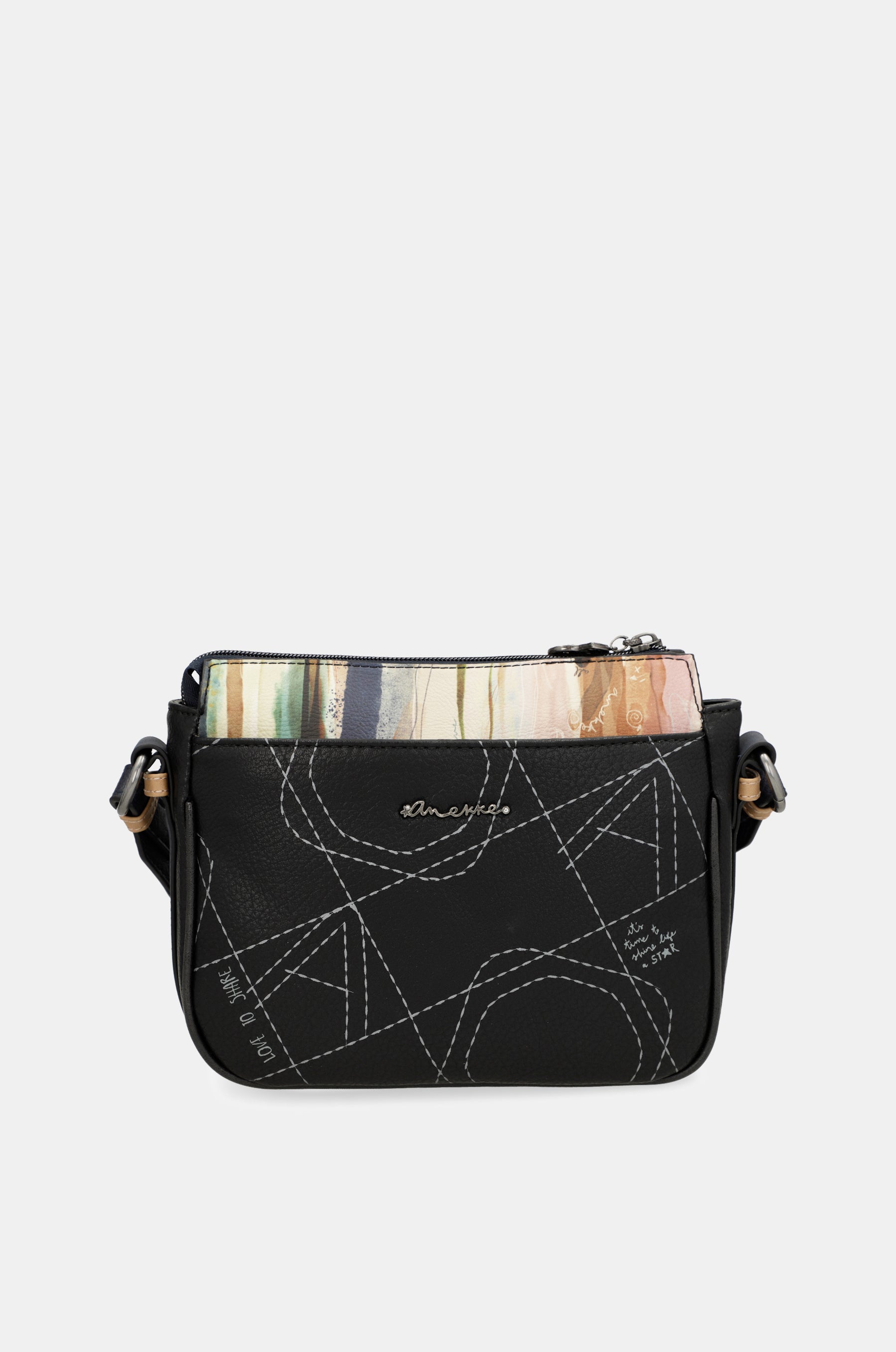 Borsa a tracolla Studio blu navy a 3 scomparti