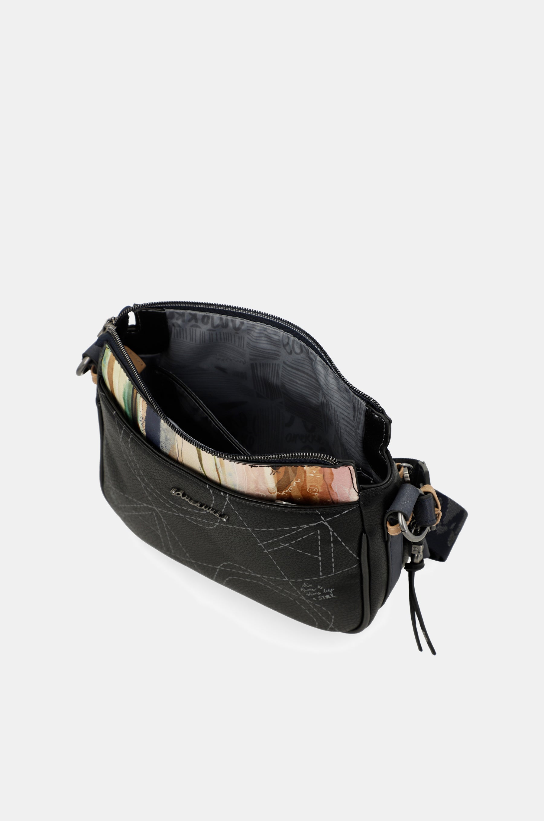 Borsa a tracolla Studio blu navy a 3 scomparti