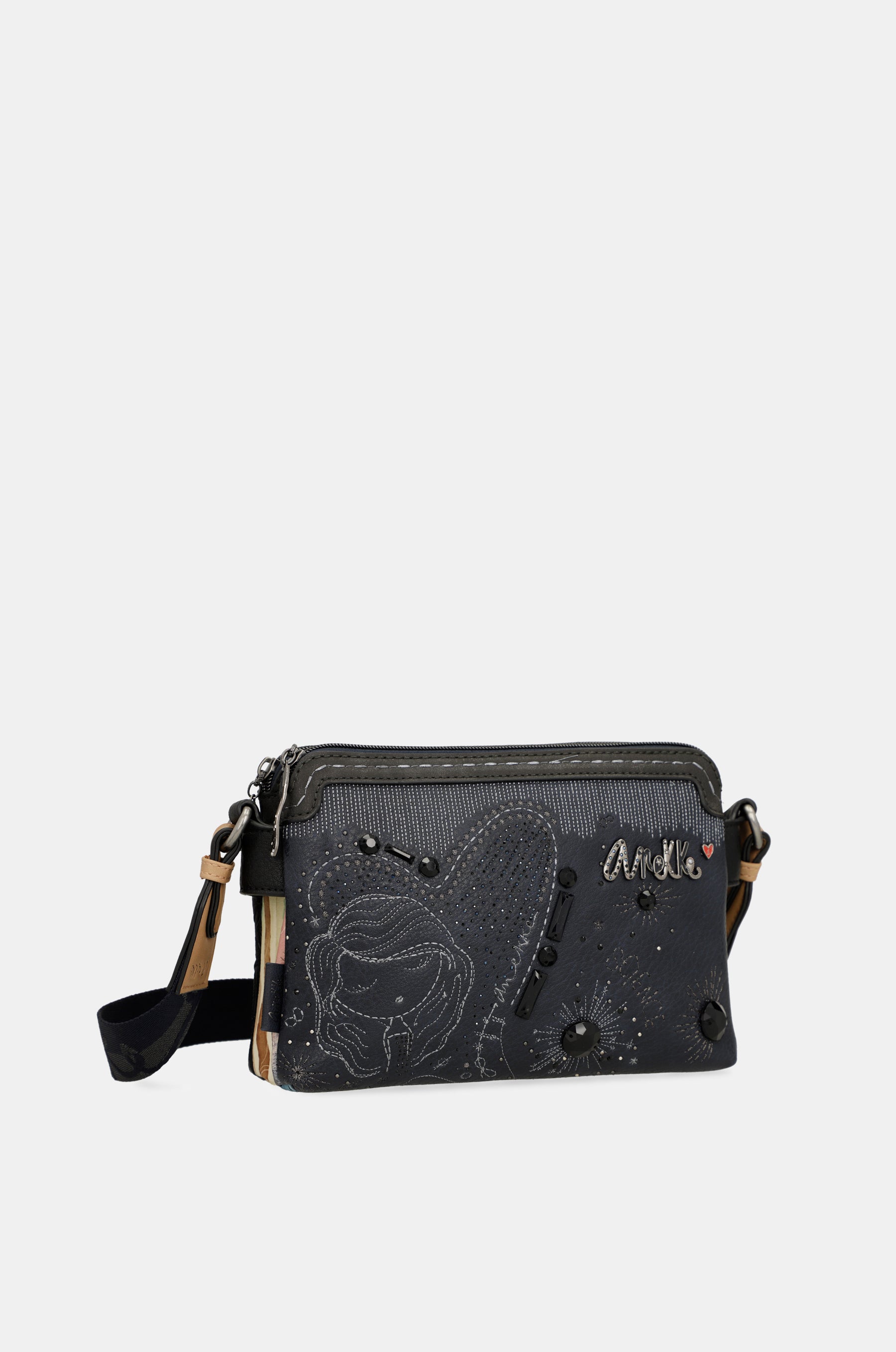 Borsa a tracolla Studio blu navy a 2 scomparti