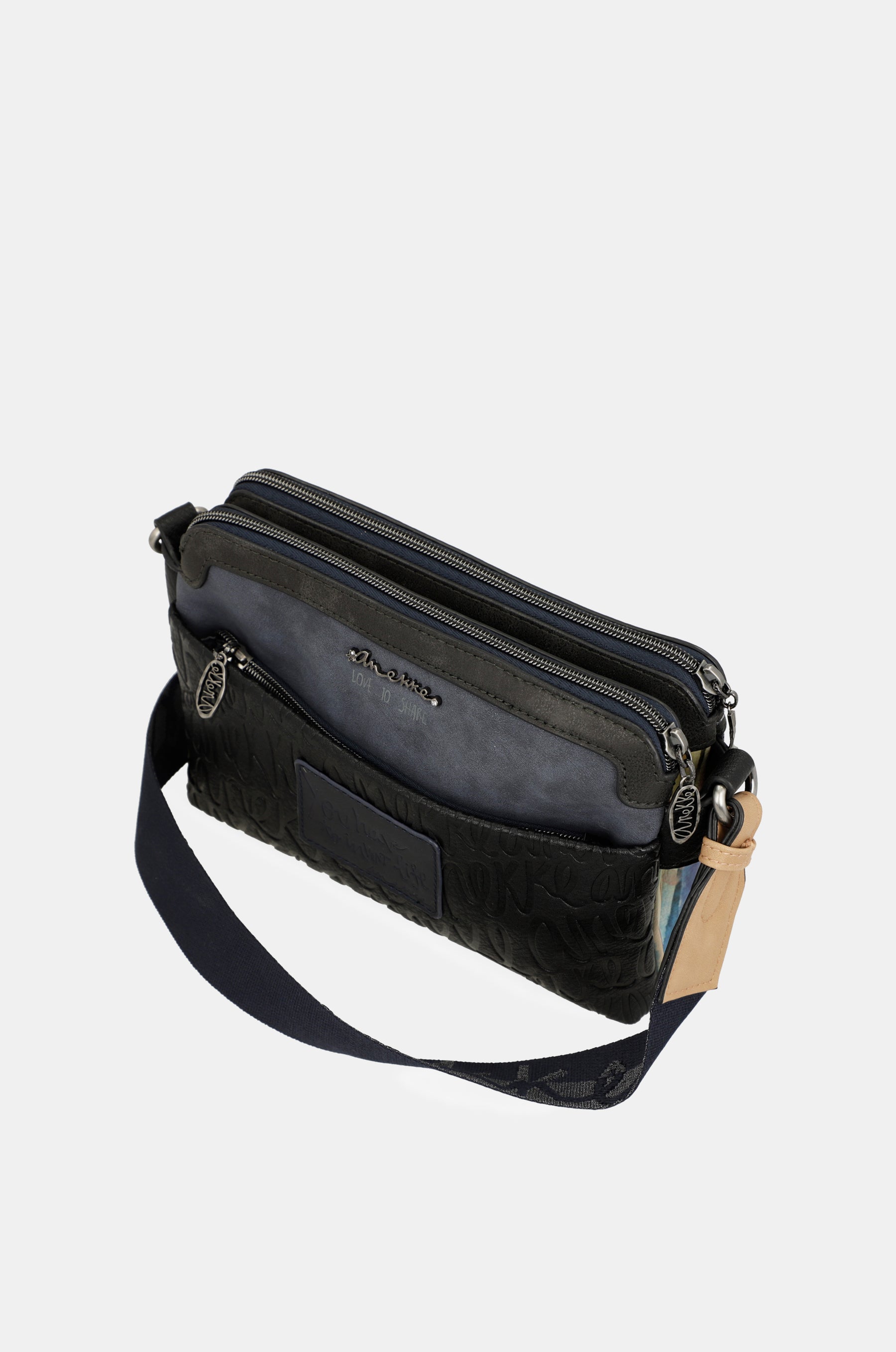 Borsa a tracolla Studio blu navy a 2 scomparti