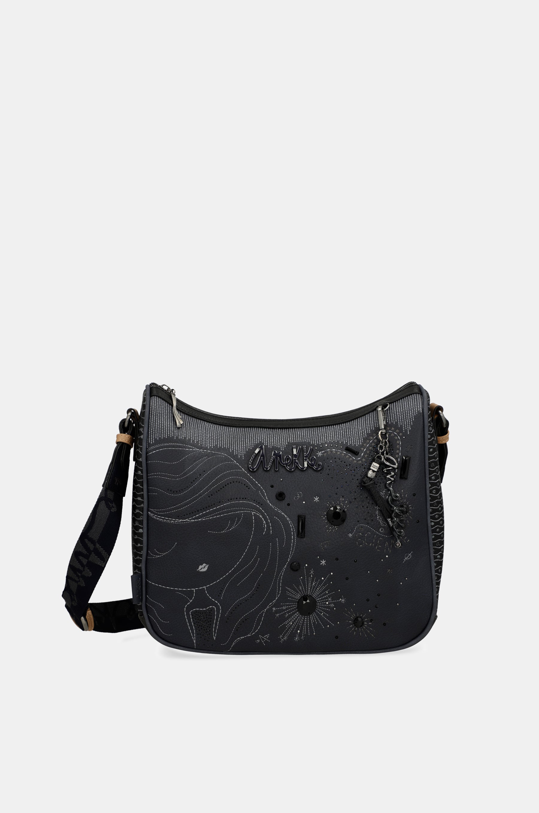 Borsa a tracolla grande blu navy Studio