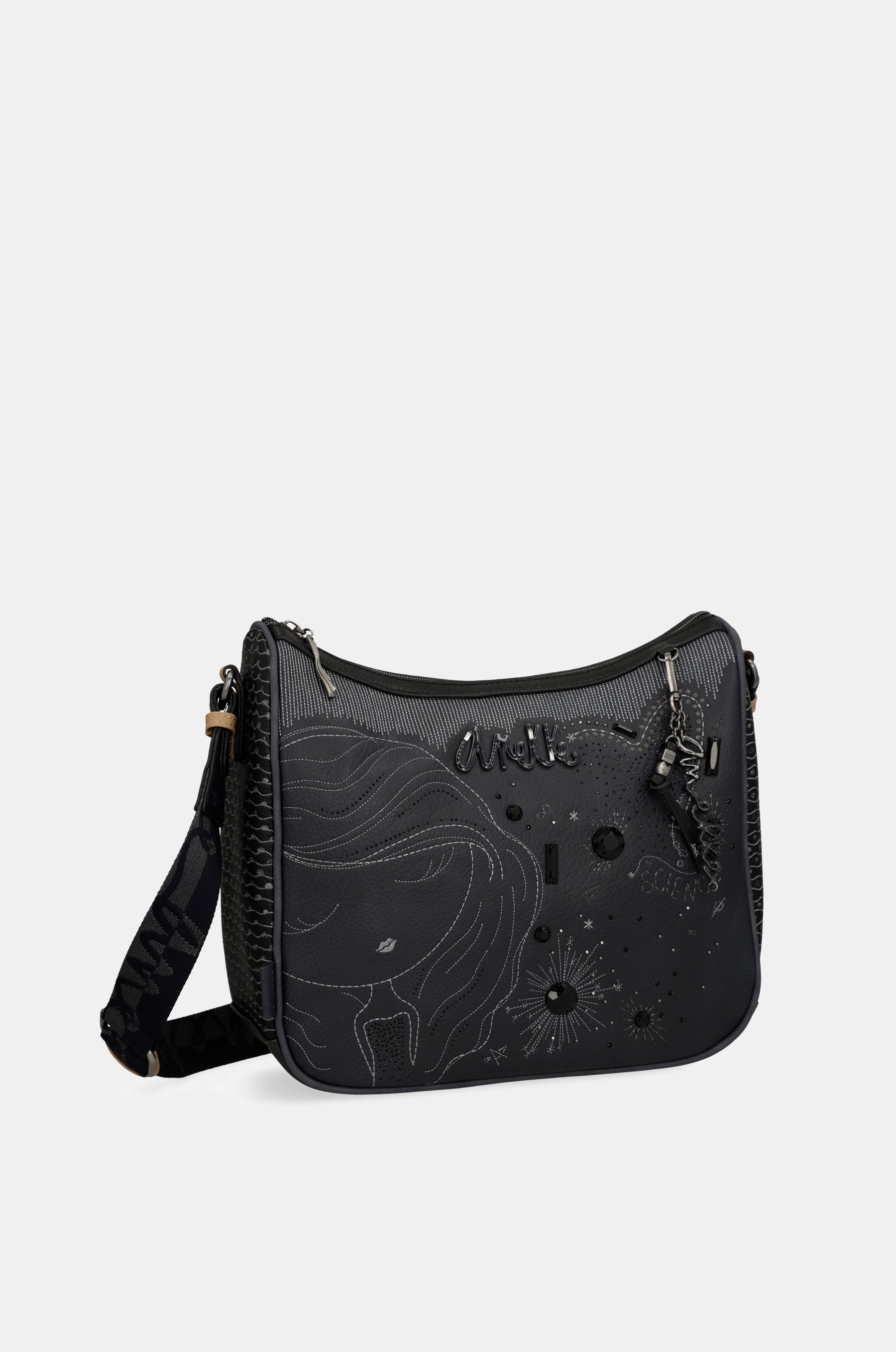 Borsa a tracolla grande blu navy Studio