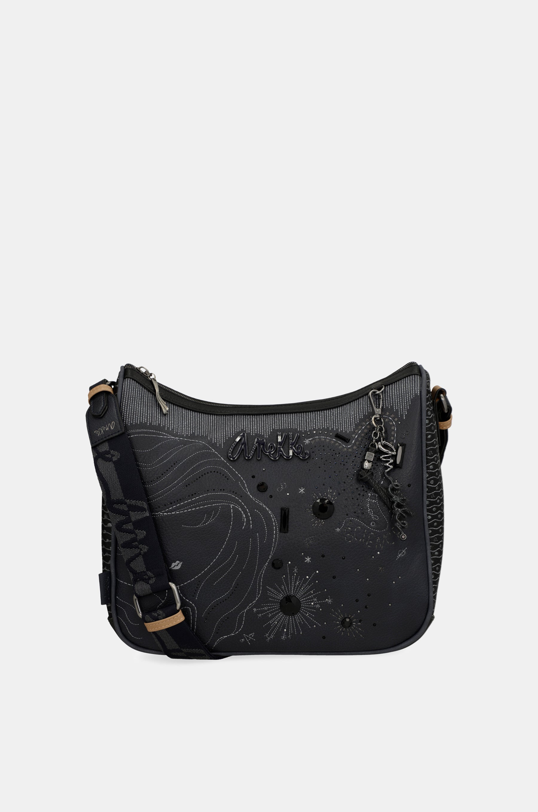 Borsa a tracolla grande blu navy Studio