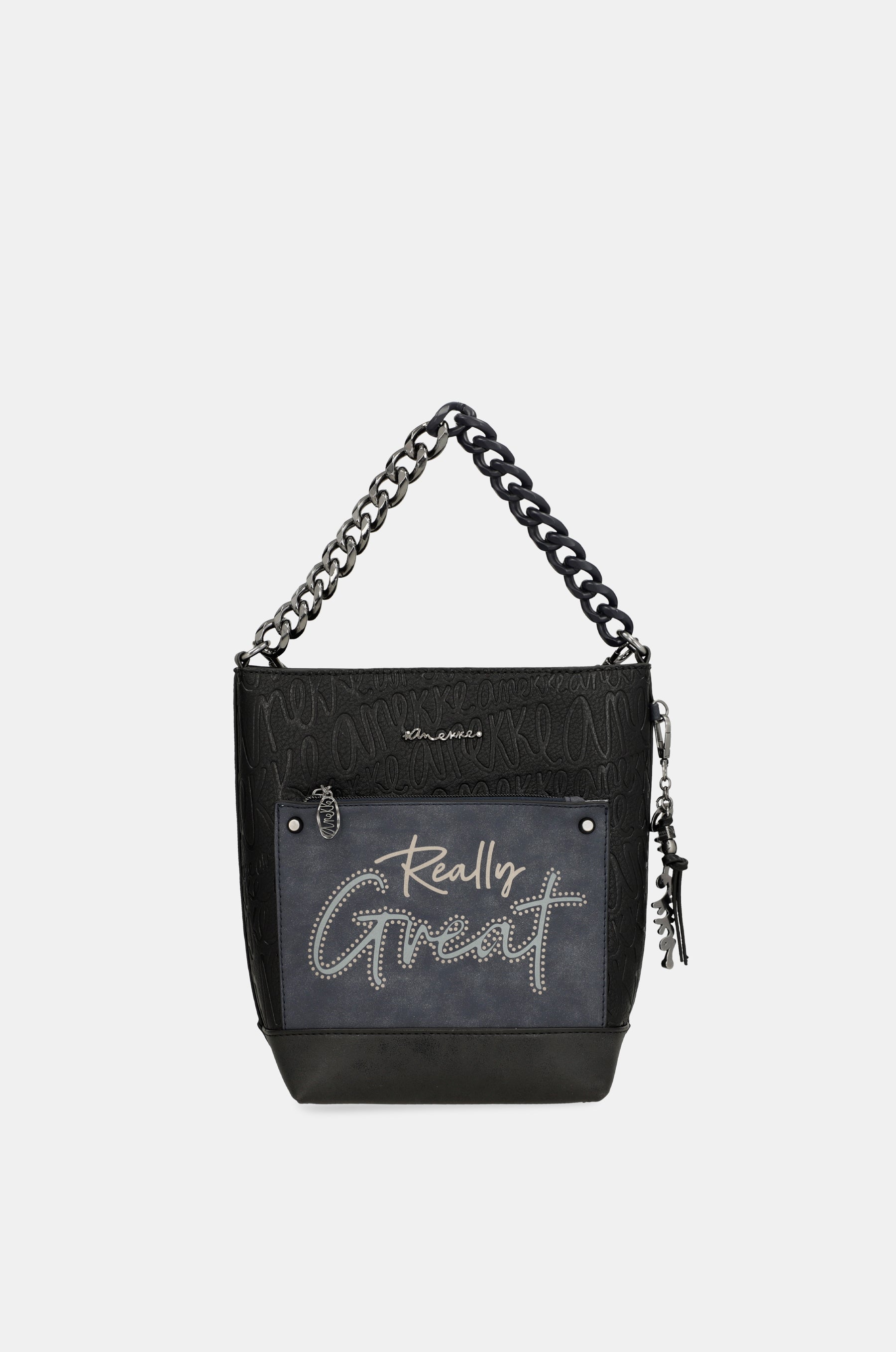 Borsa a tracolla media blu navy Studio