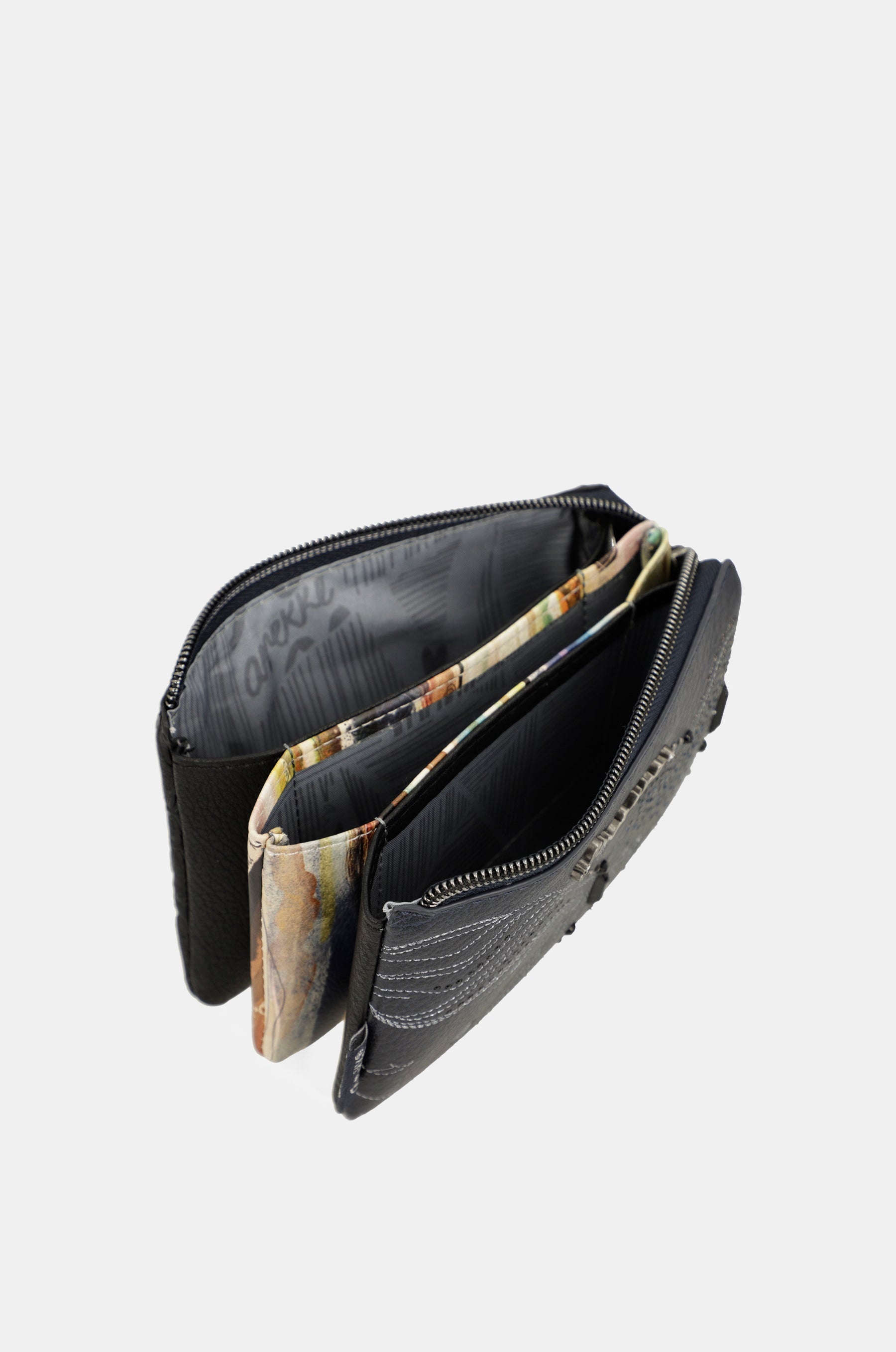 Portamonete triplo blu navy Studio