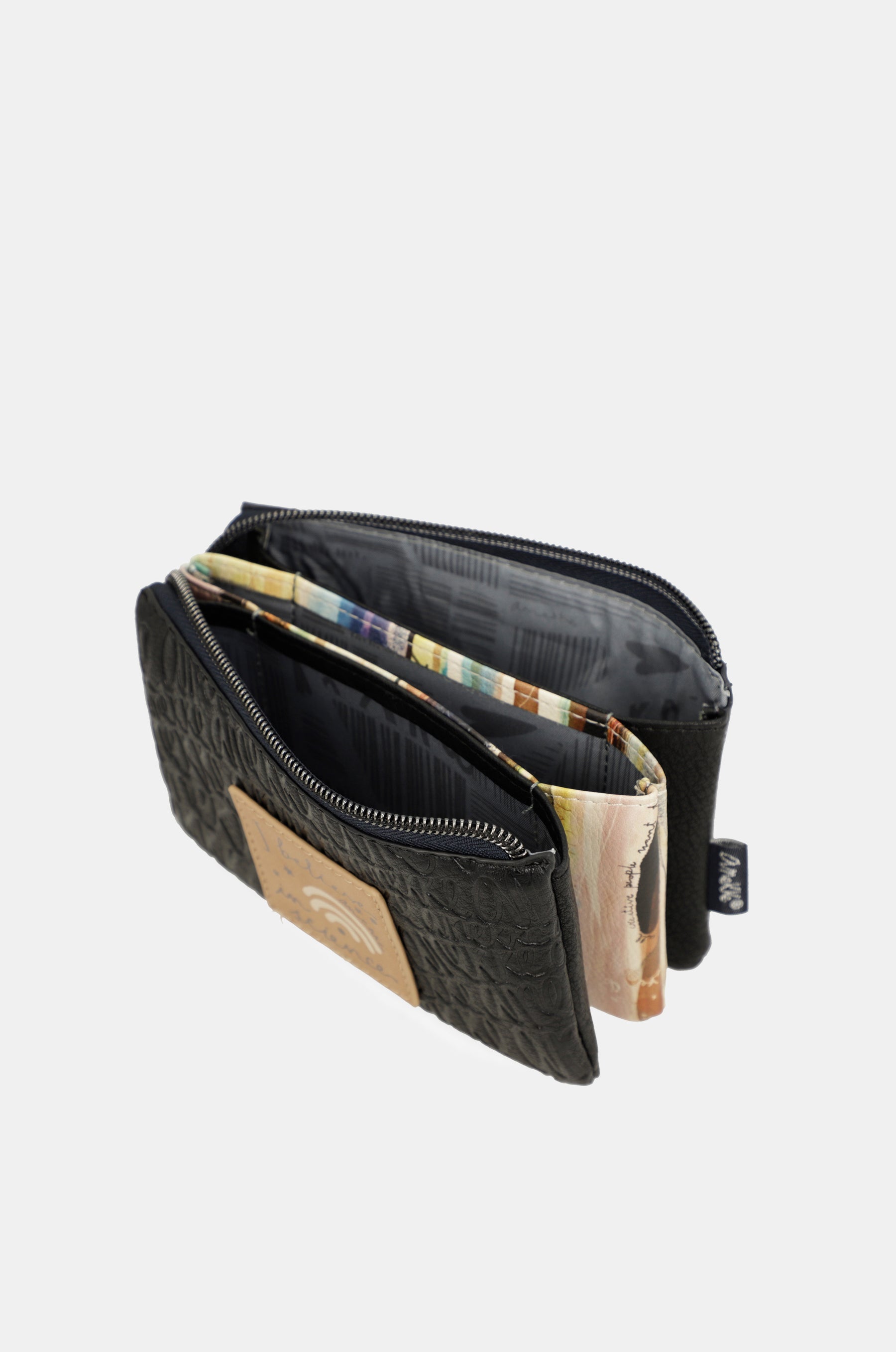 Portamonete triplo blu navy Studio