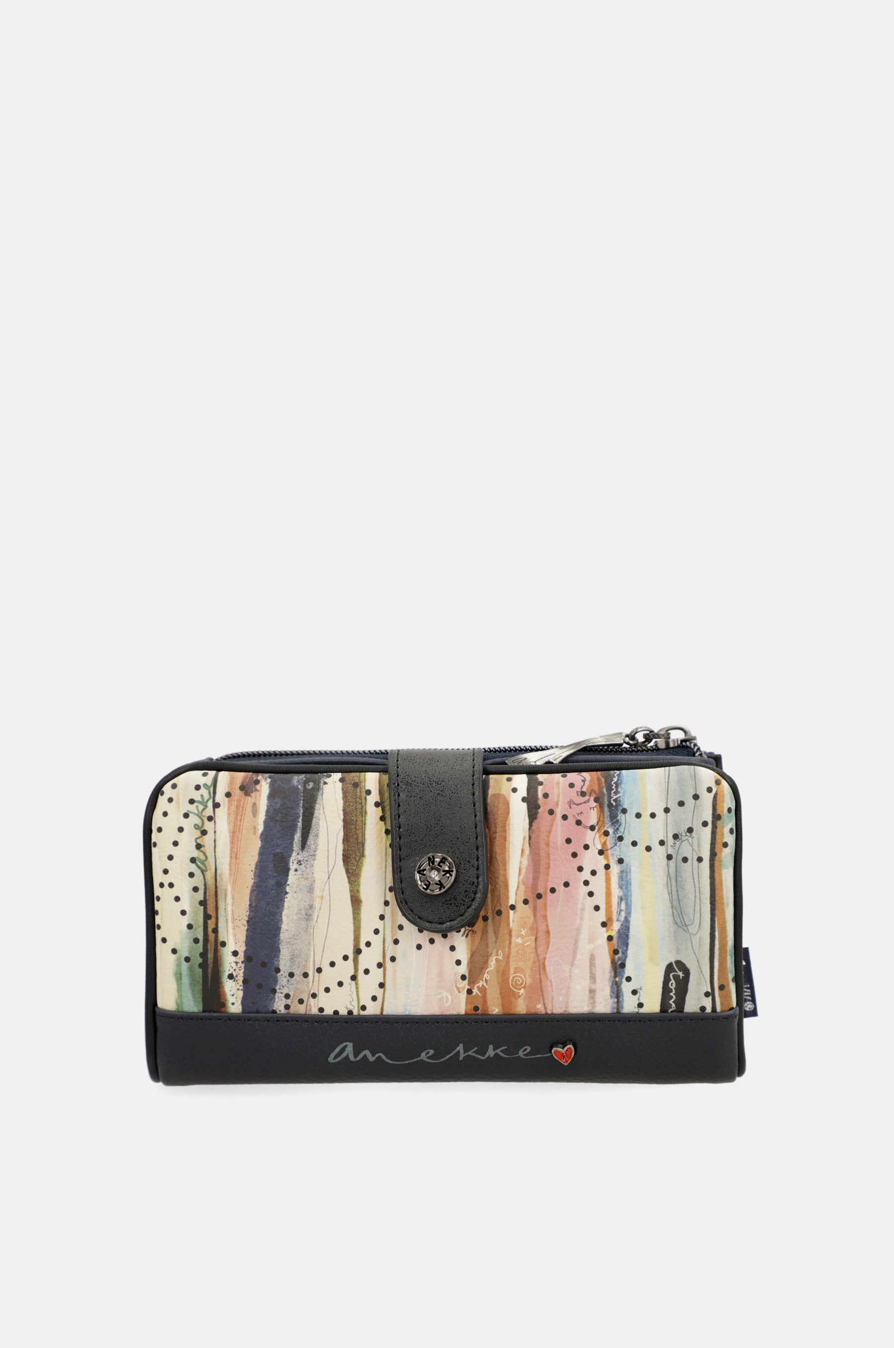 Portafoglio RFID flessibile blu navy Studio