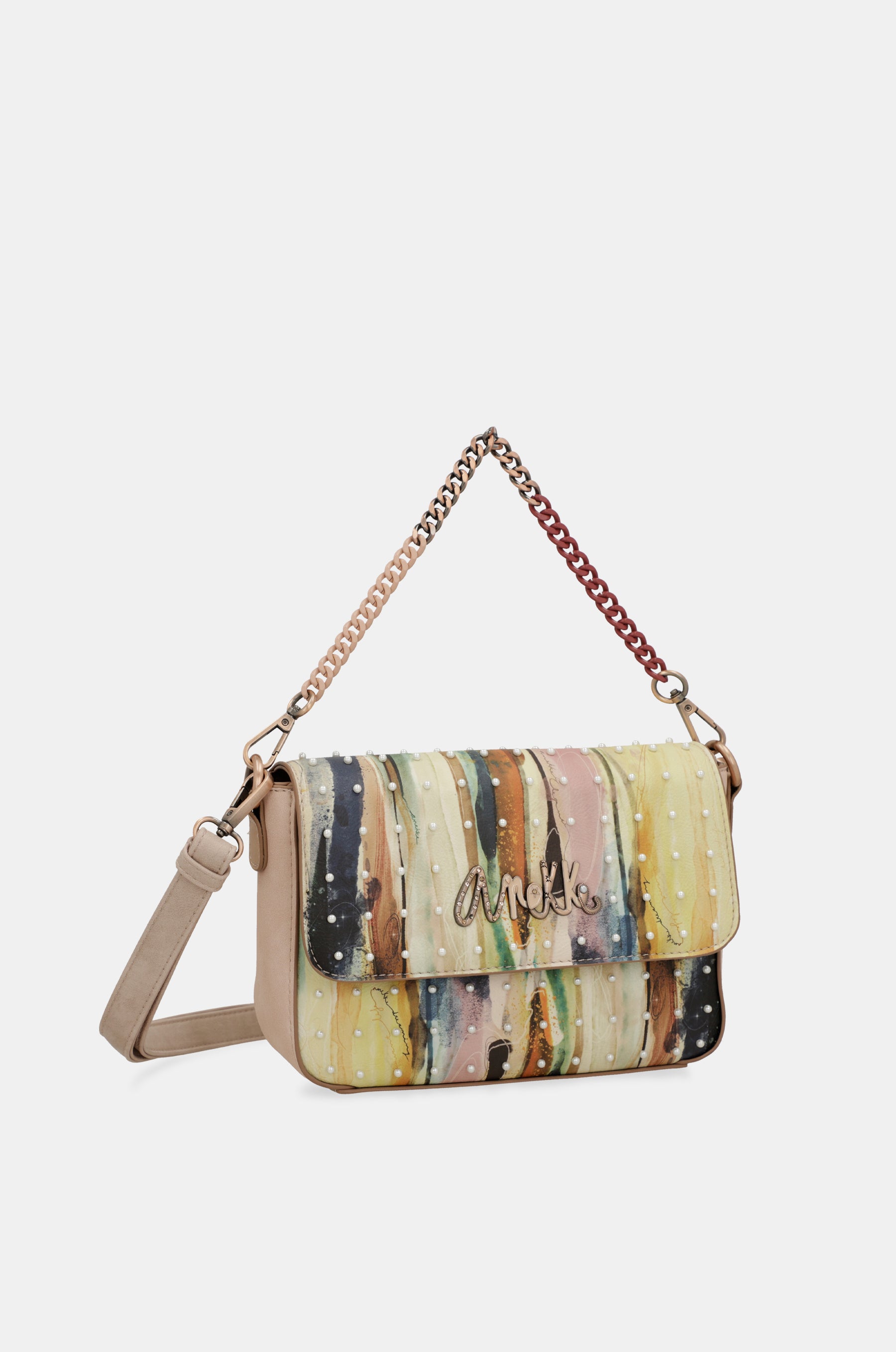Borsa baguette color carne di Anekke Studio