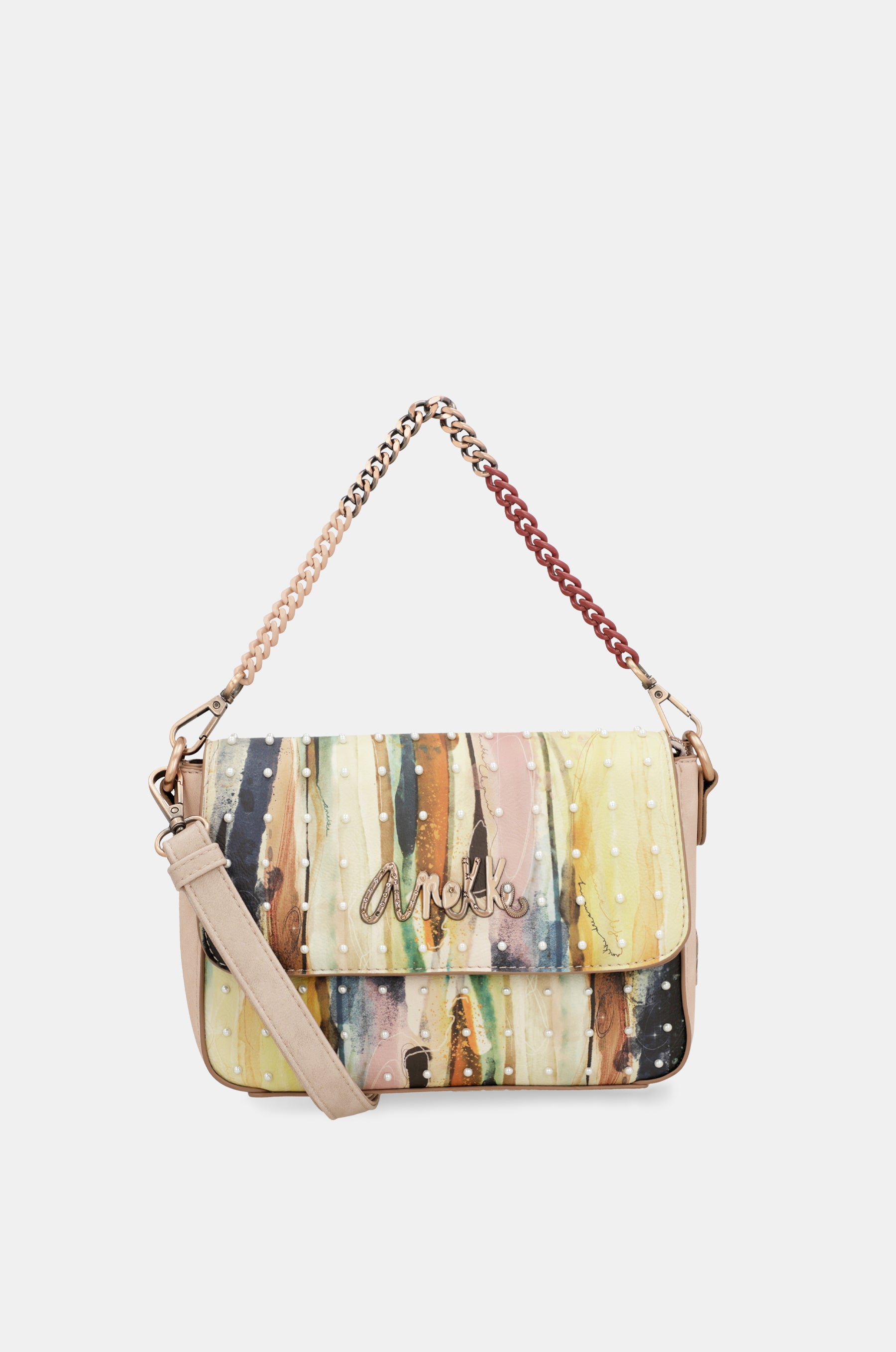 Borsa baguette color carne di Anekke Studio