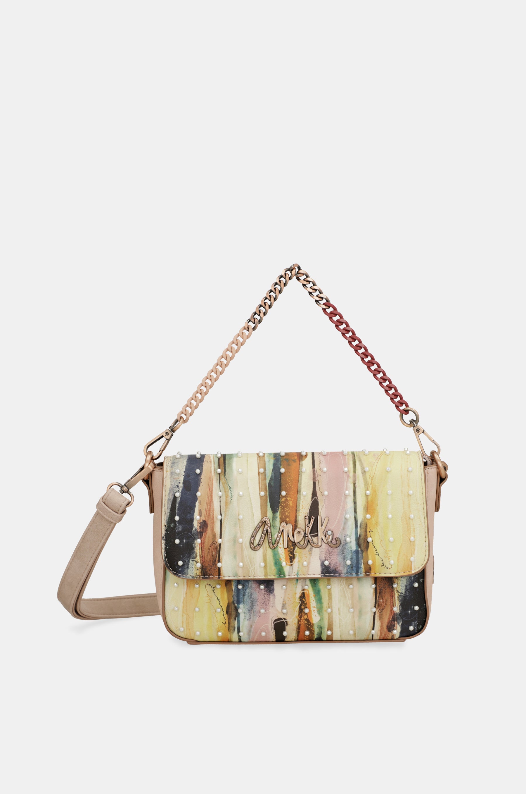 Borsa baguette color carne di Anekke Studio
