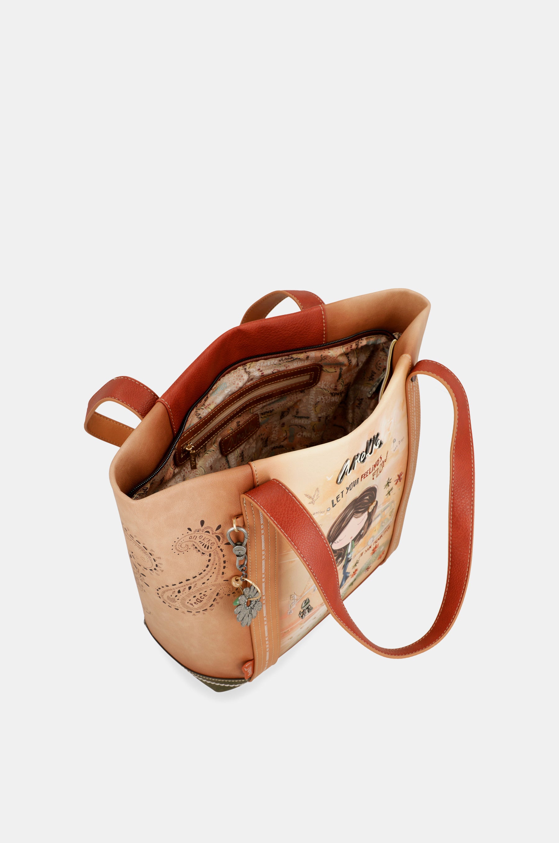 Borsa della spesa cammello Peace & Love