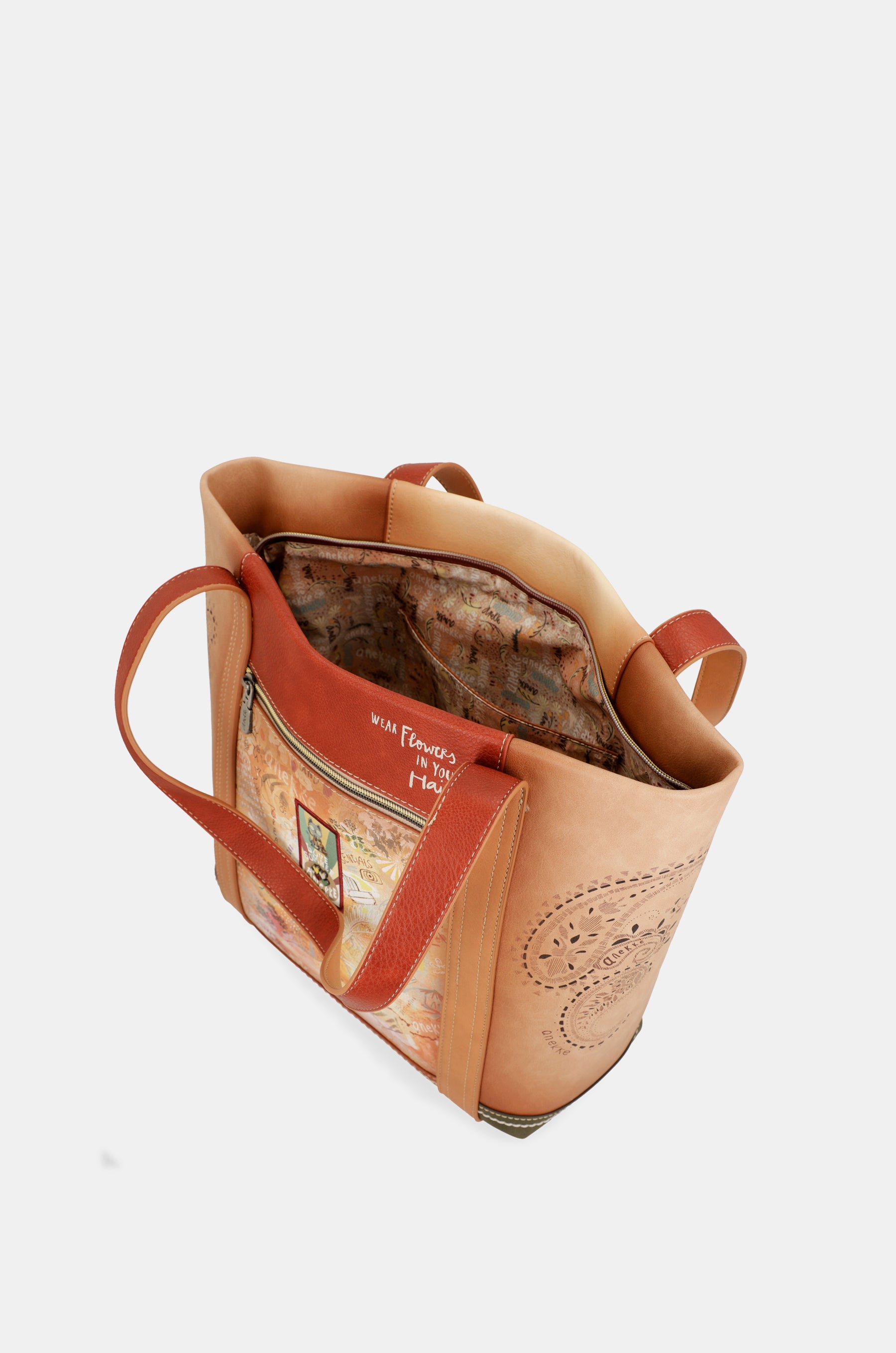 Borsa della spesa cammello Peace & Love